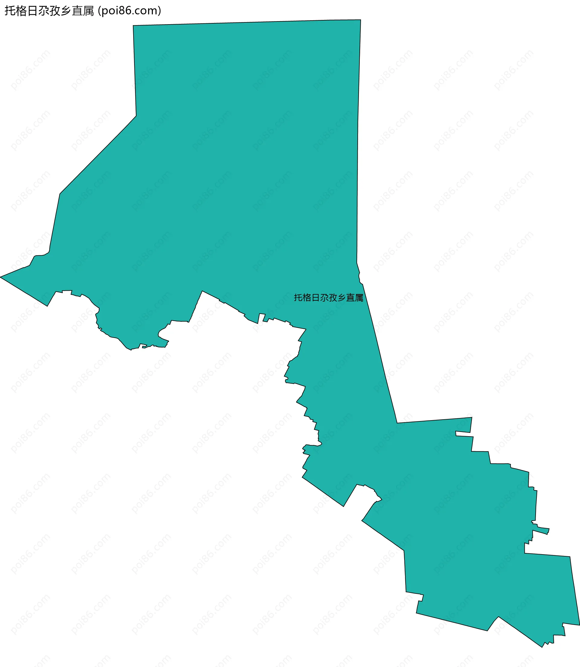 托格日尕孜乡直属边界地图