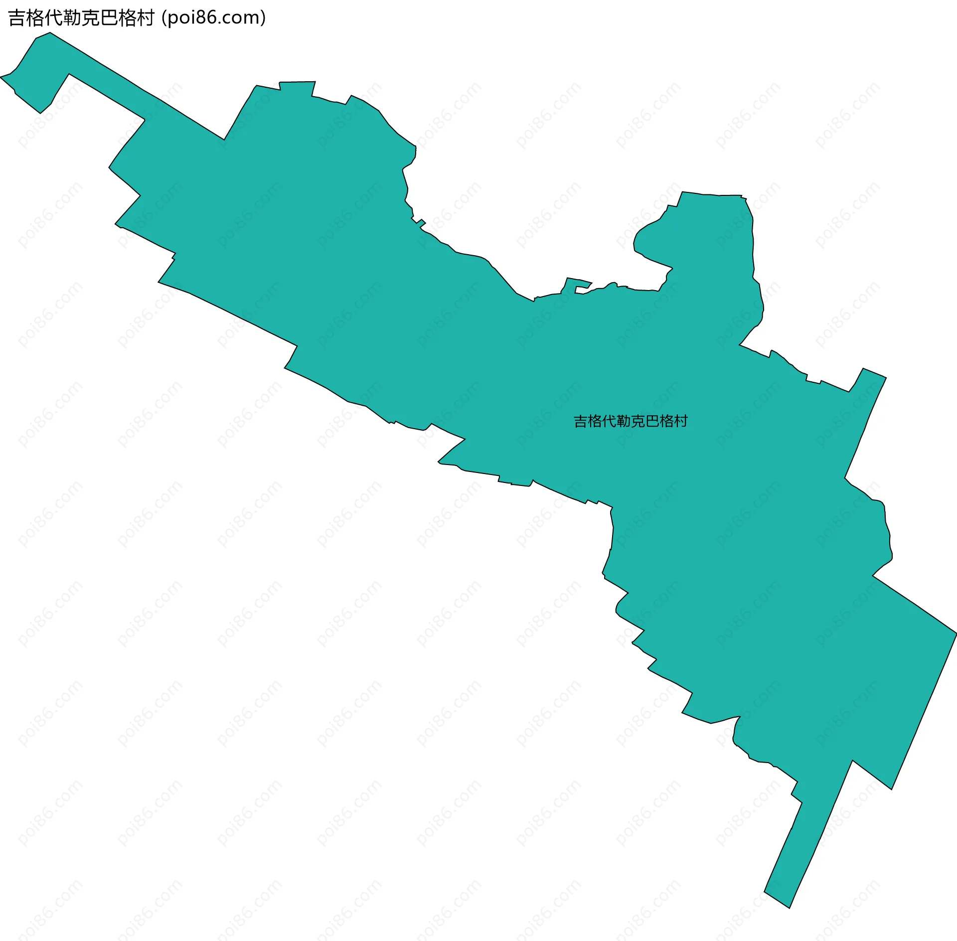 吉格代勒克巴格村边界地图