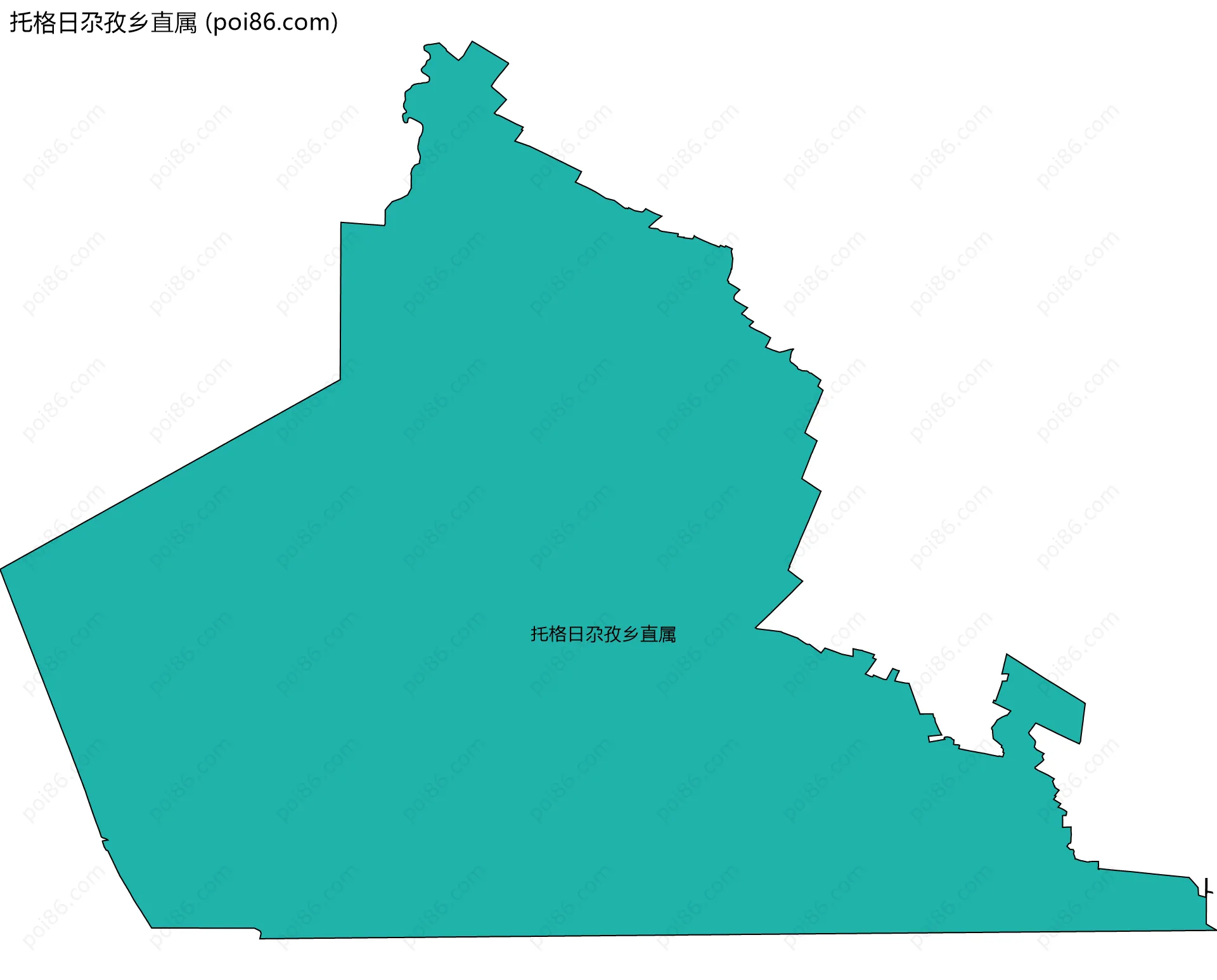 托格日尕孜乡直属边界地图