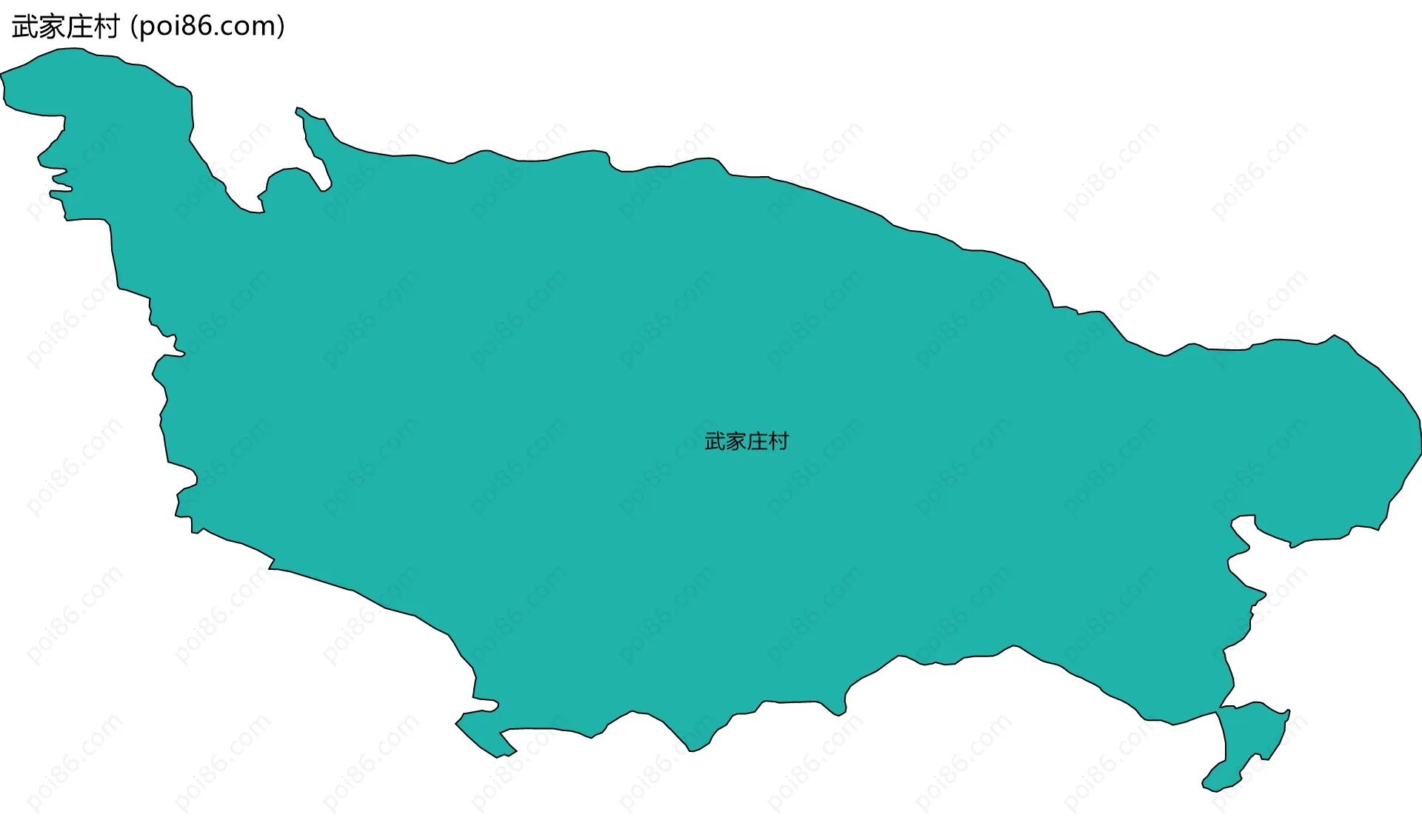 武家庄村边界地图