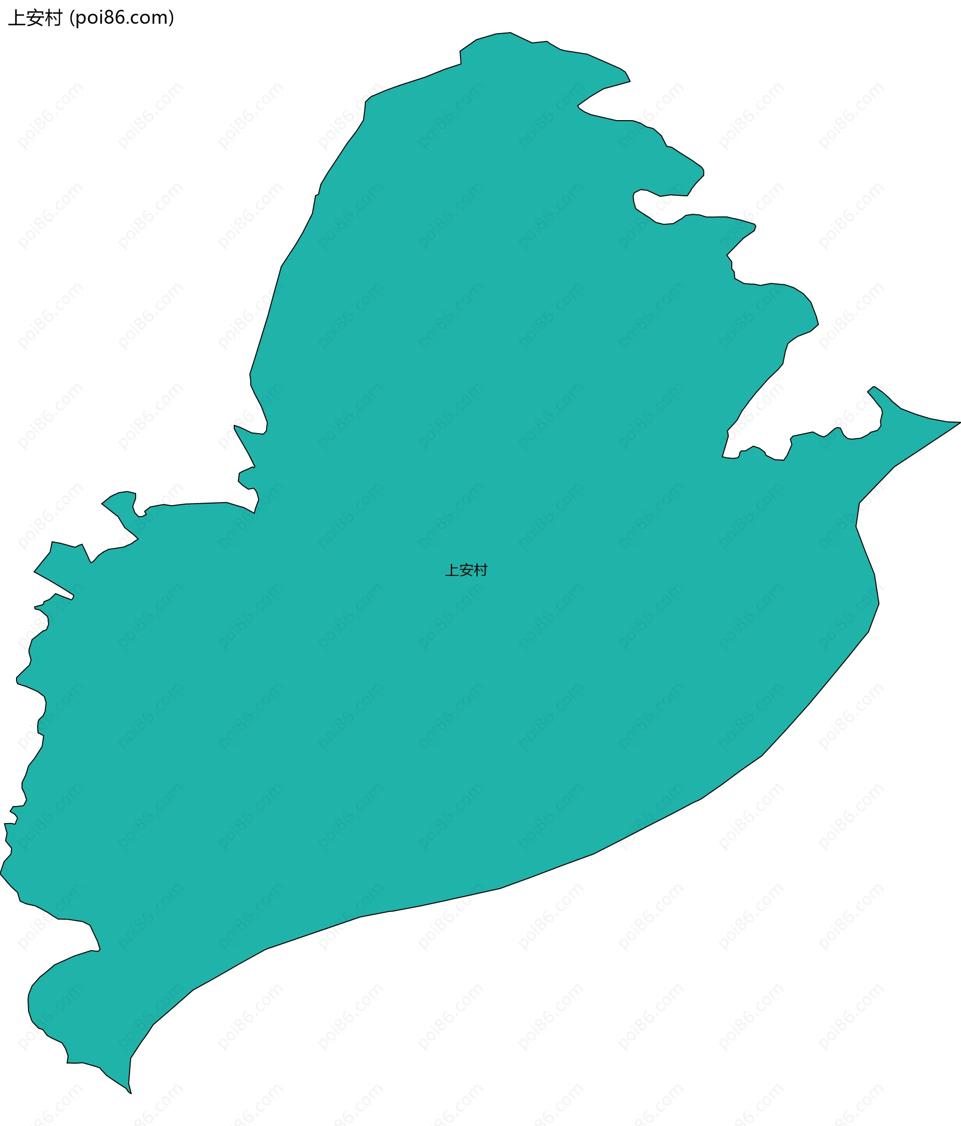 上安村边界地图
