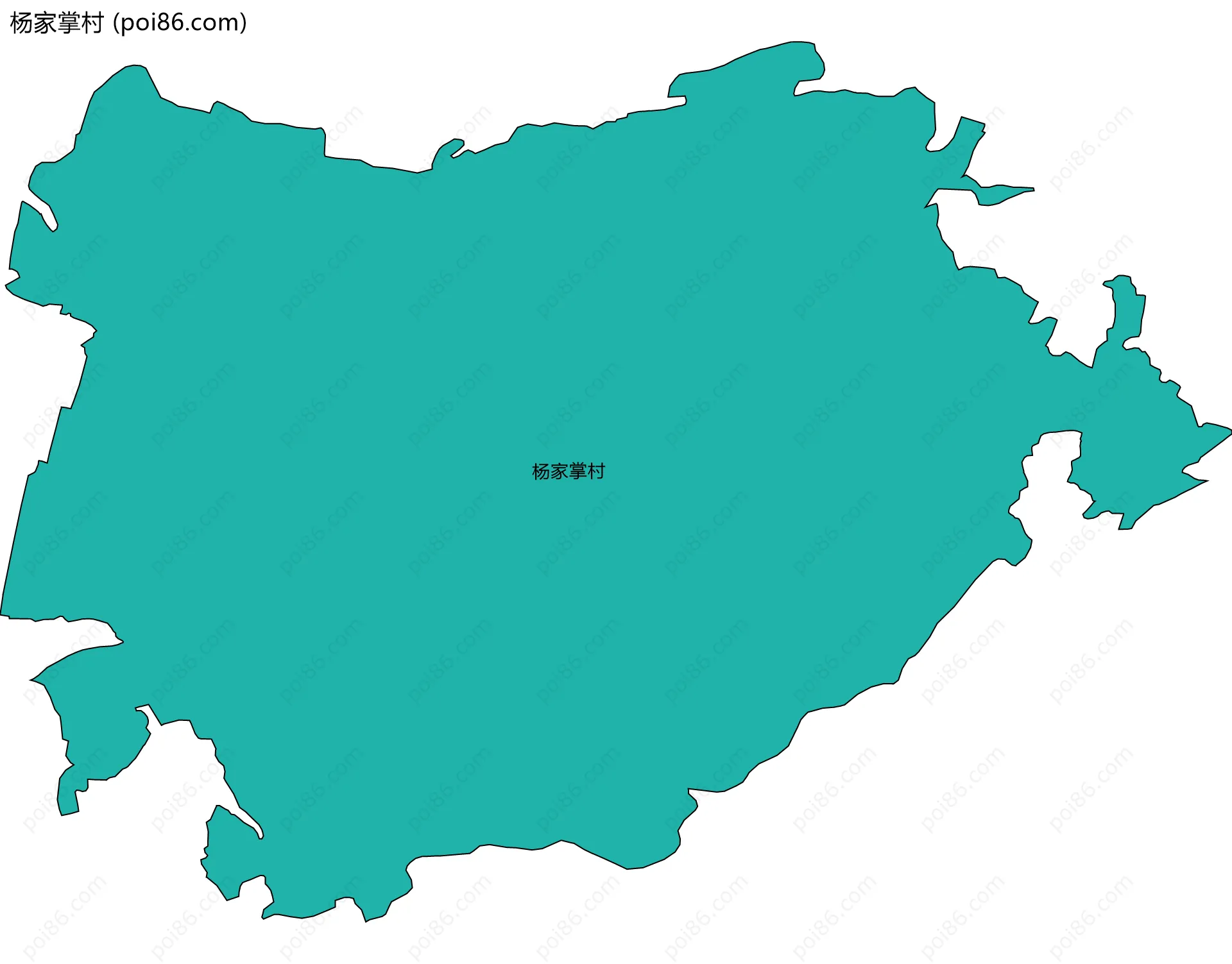杨家掌村边界地图