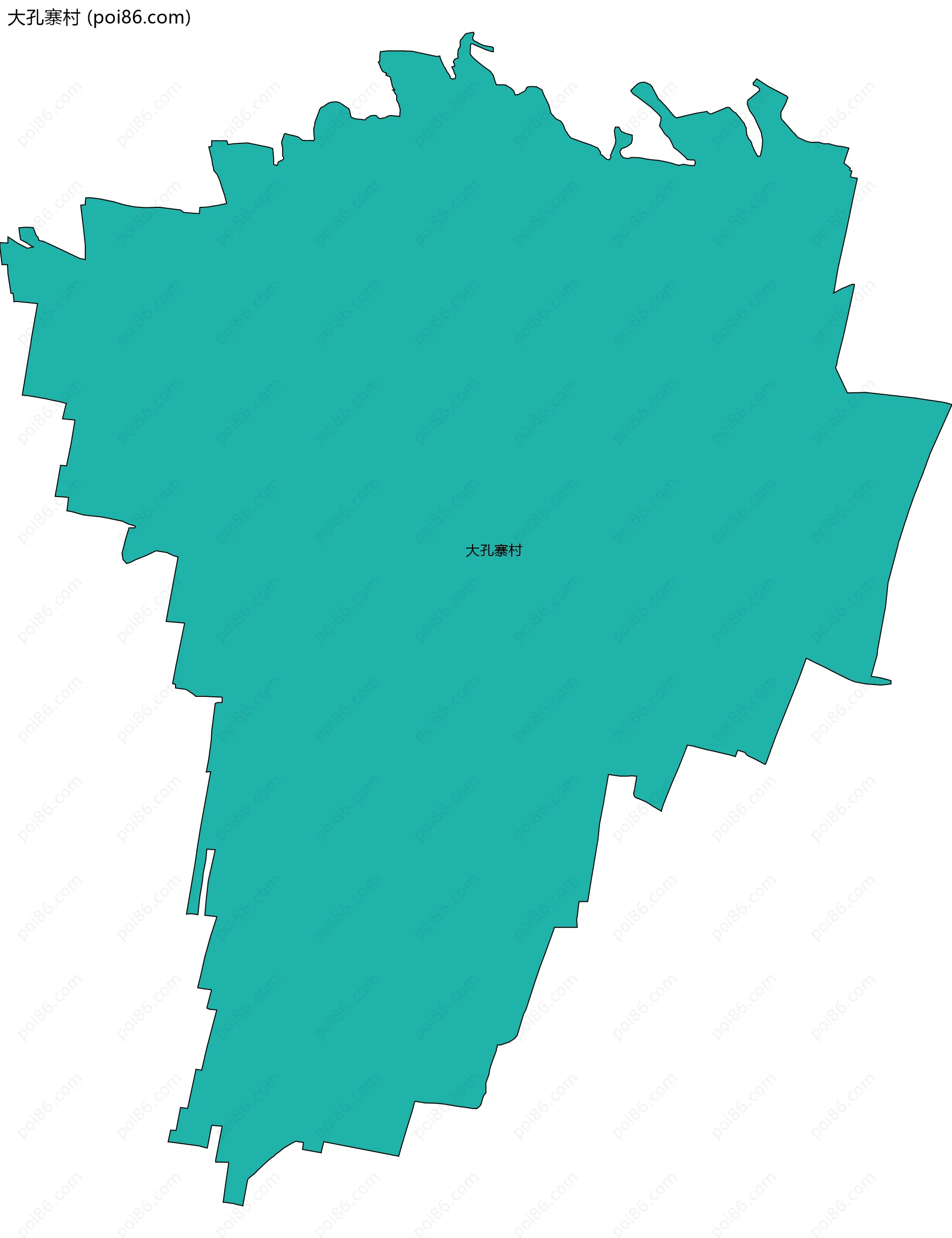大孔寨村边界地图