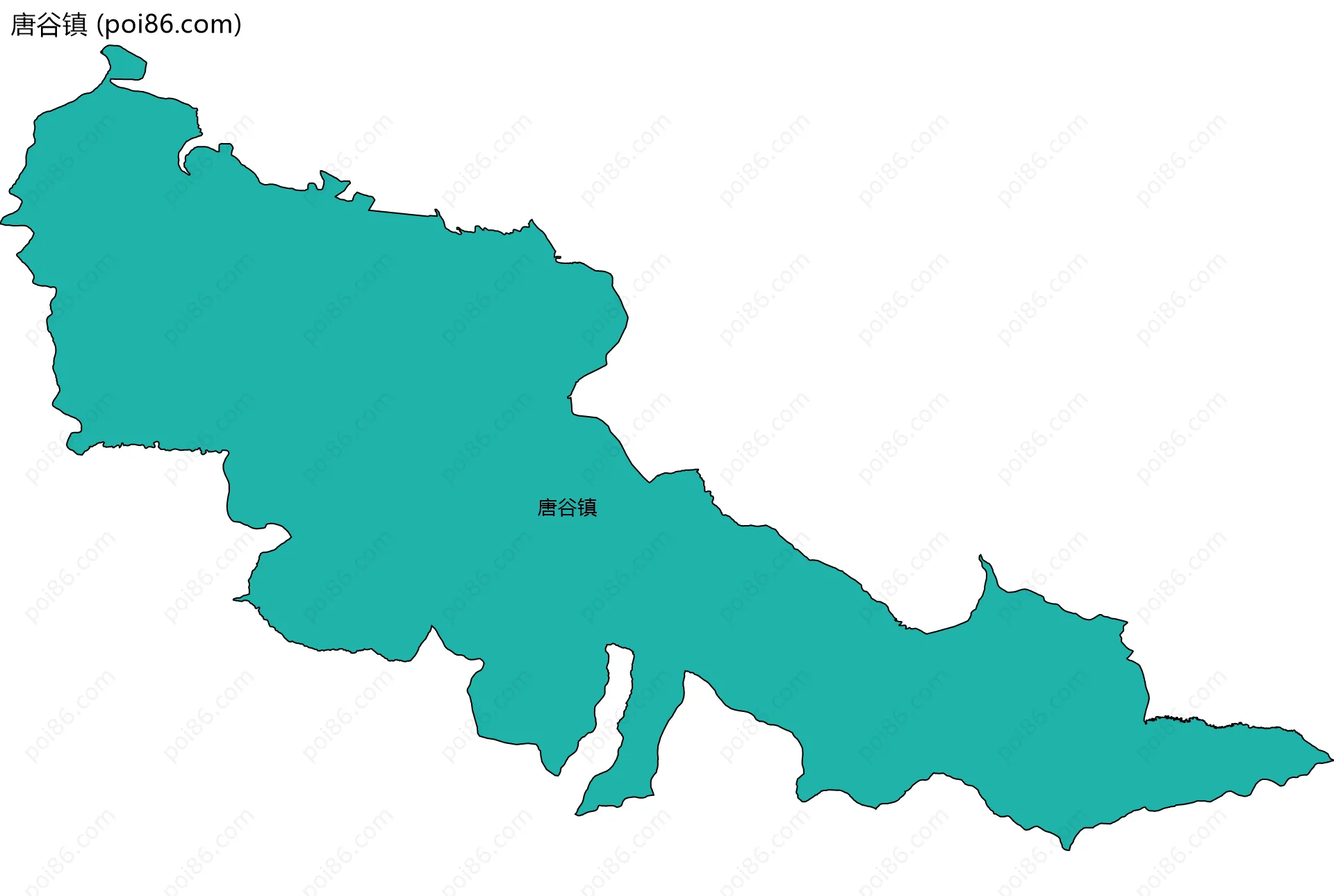 唐谷镇边界地图