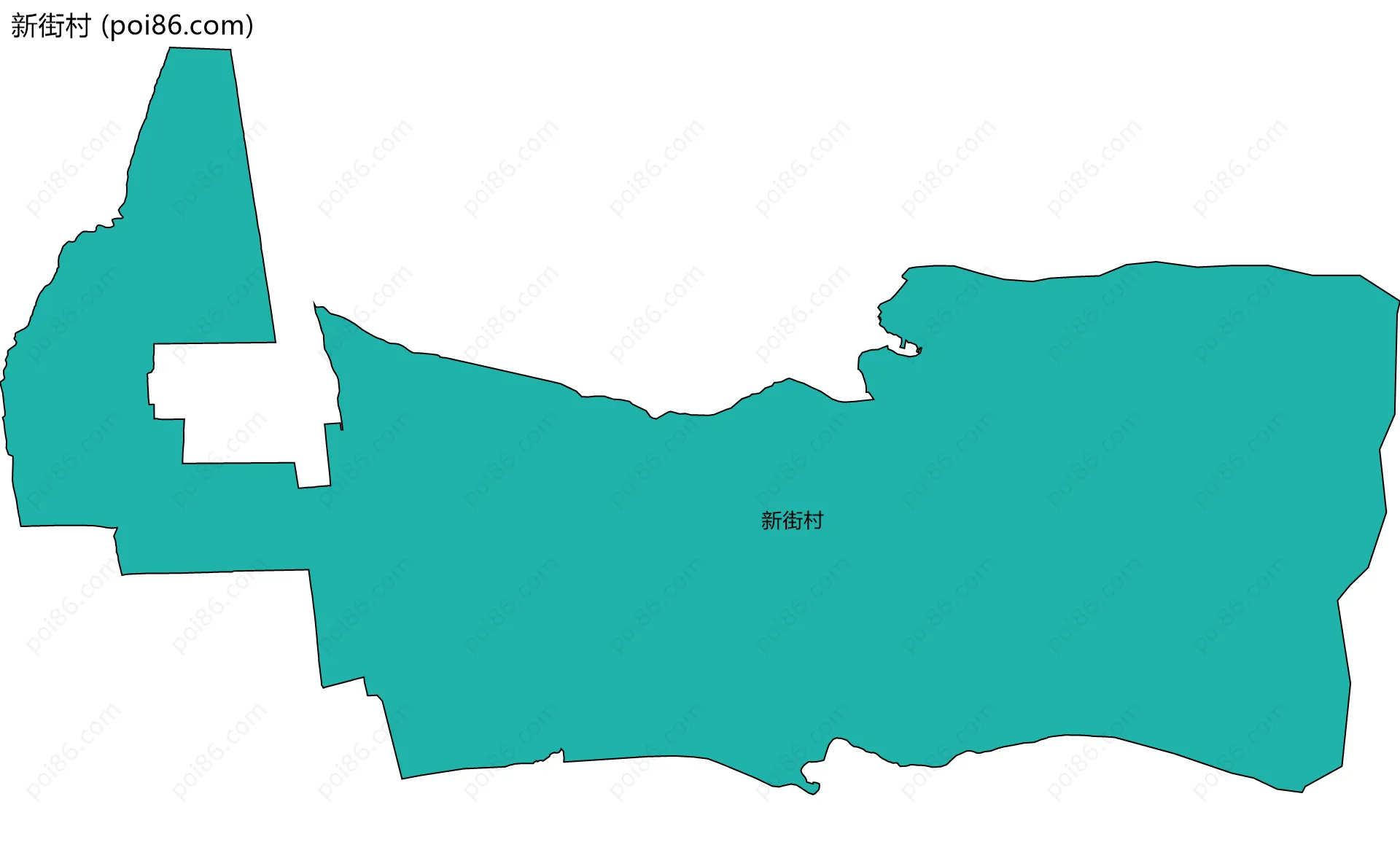 新街村边界地图