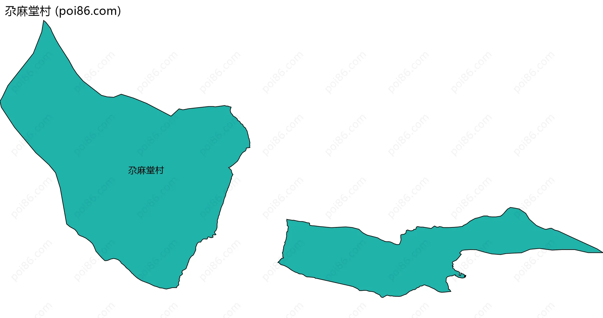 尕麻堂村边界地图