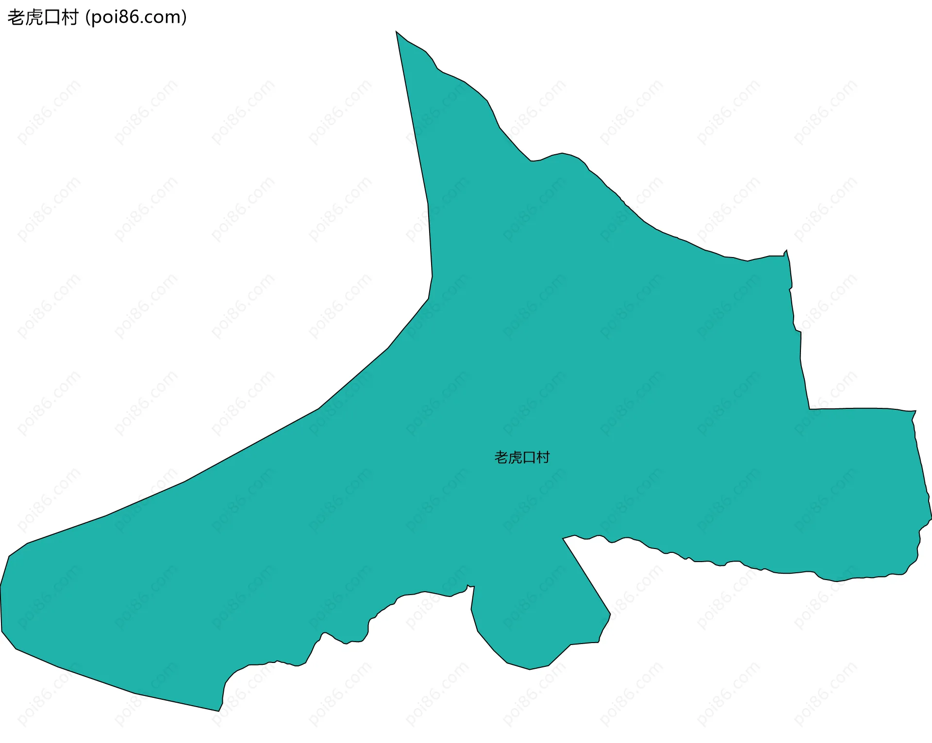 老虎口村边界地图