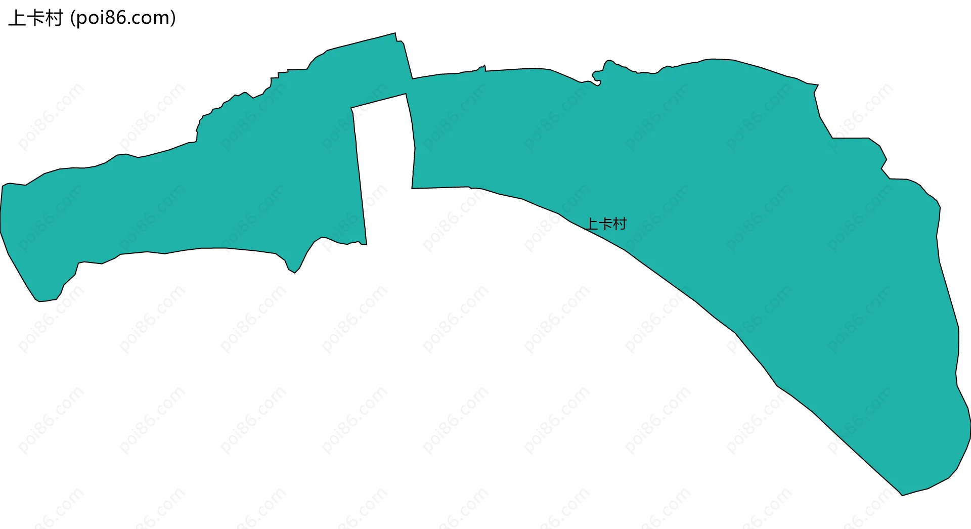 上卡村边界地图