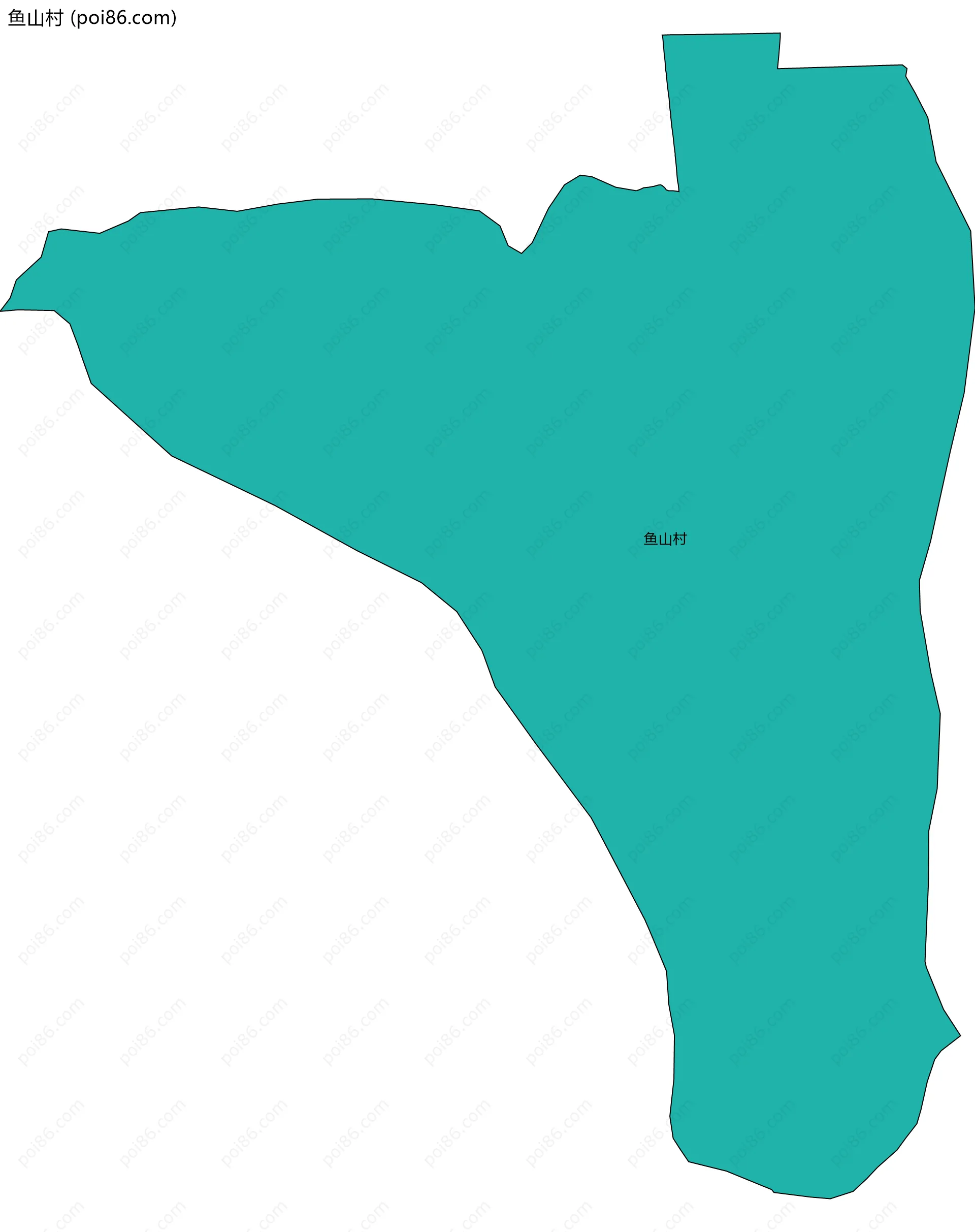 鱼山村边界地图