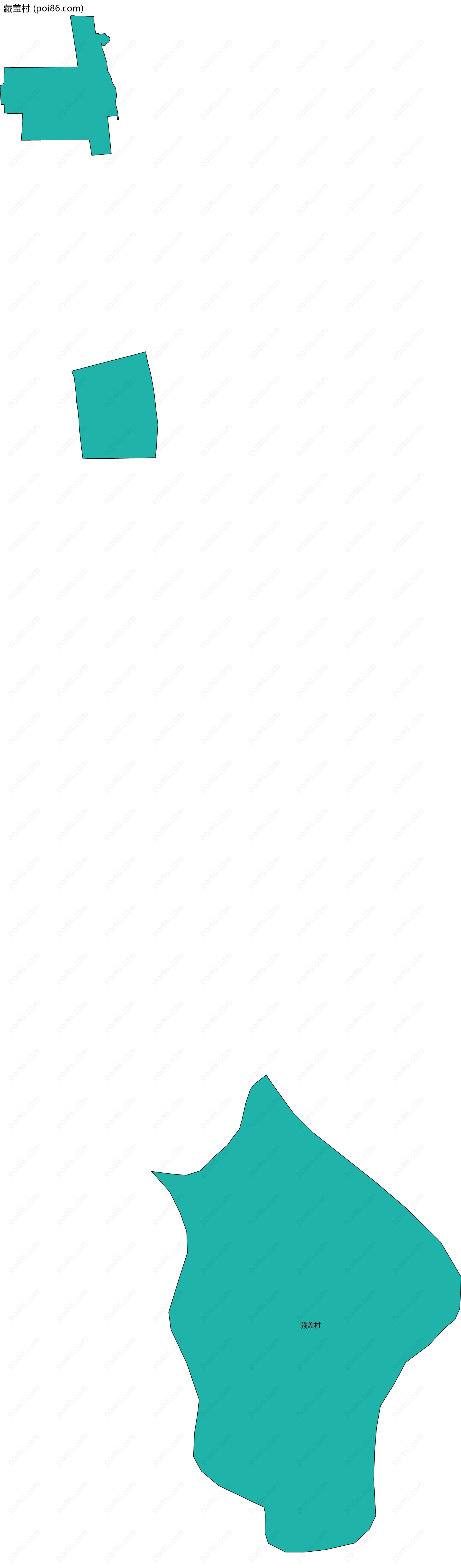 藏盖村边界地图