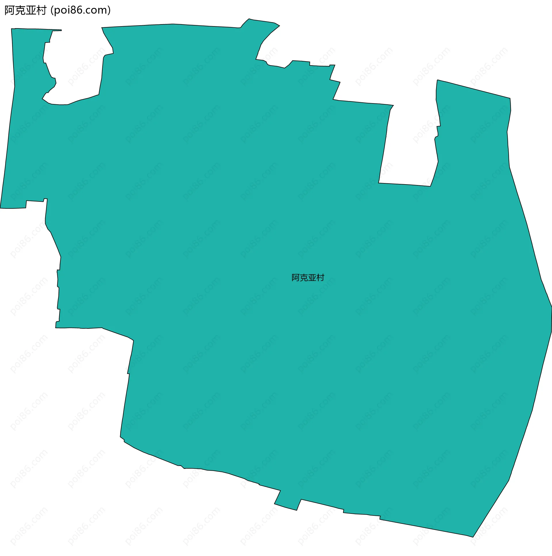 阿克亚村边界地图