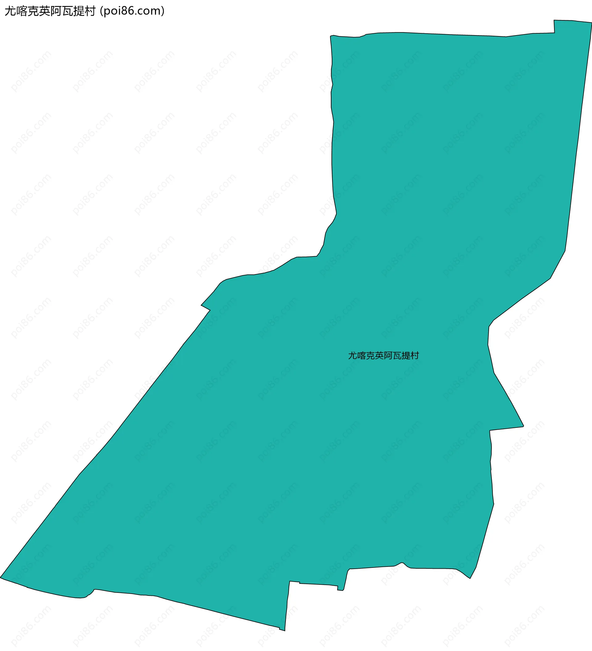 尤喀克英阿瓦提村边界地图