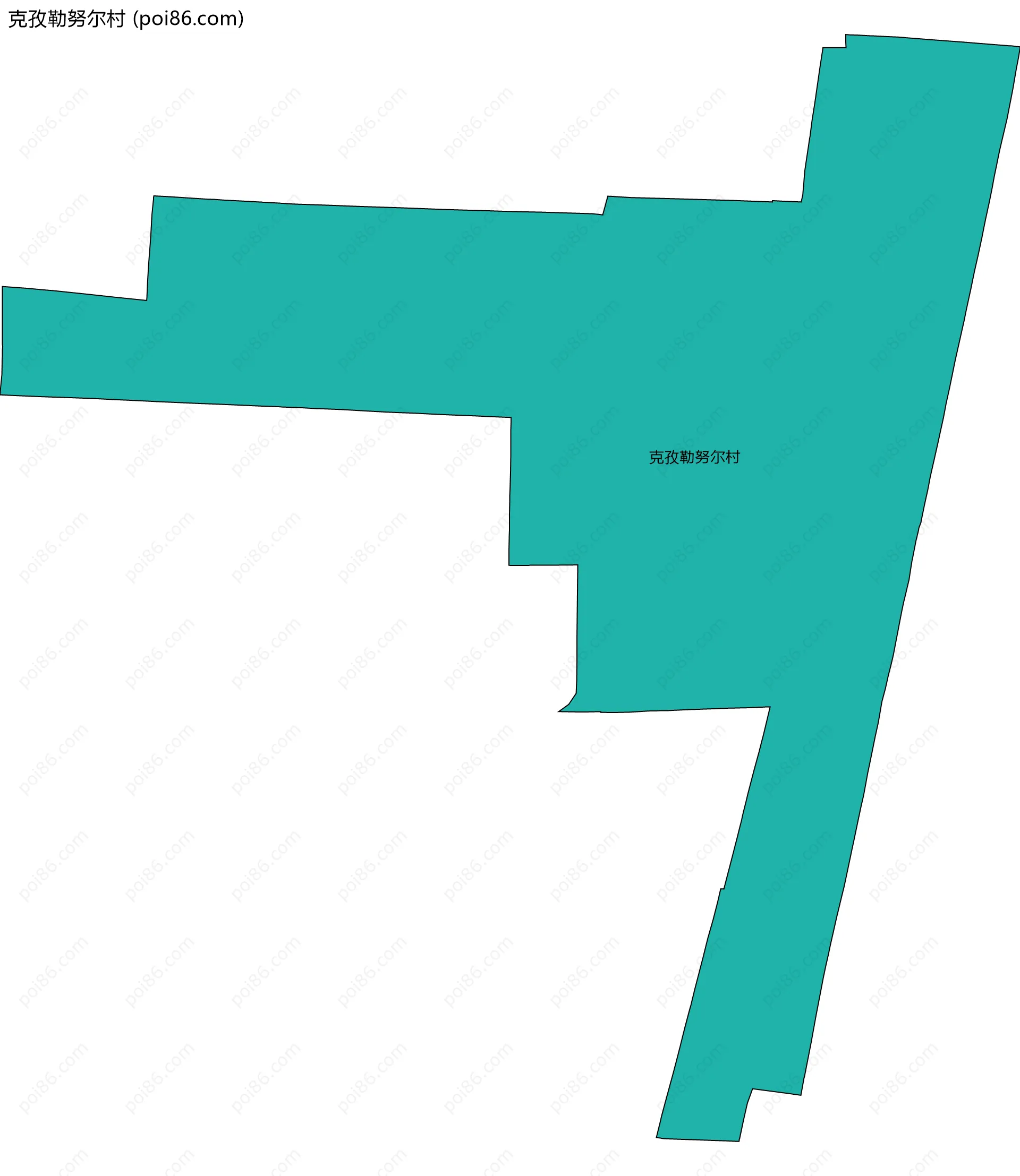 克孜勒努尔村边界地图