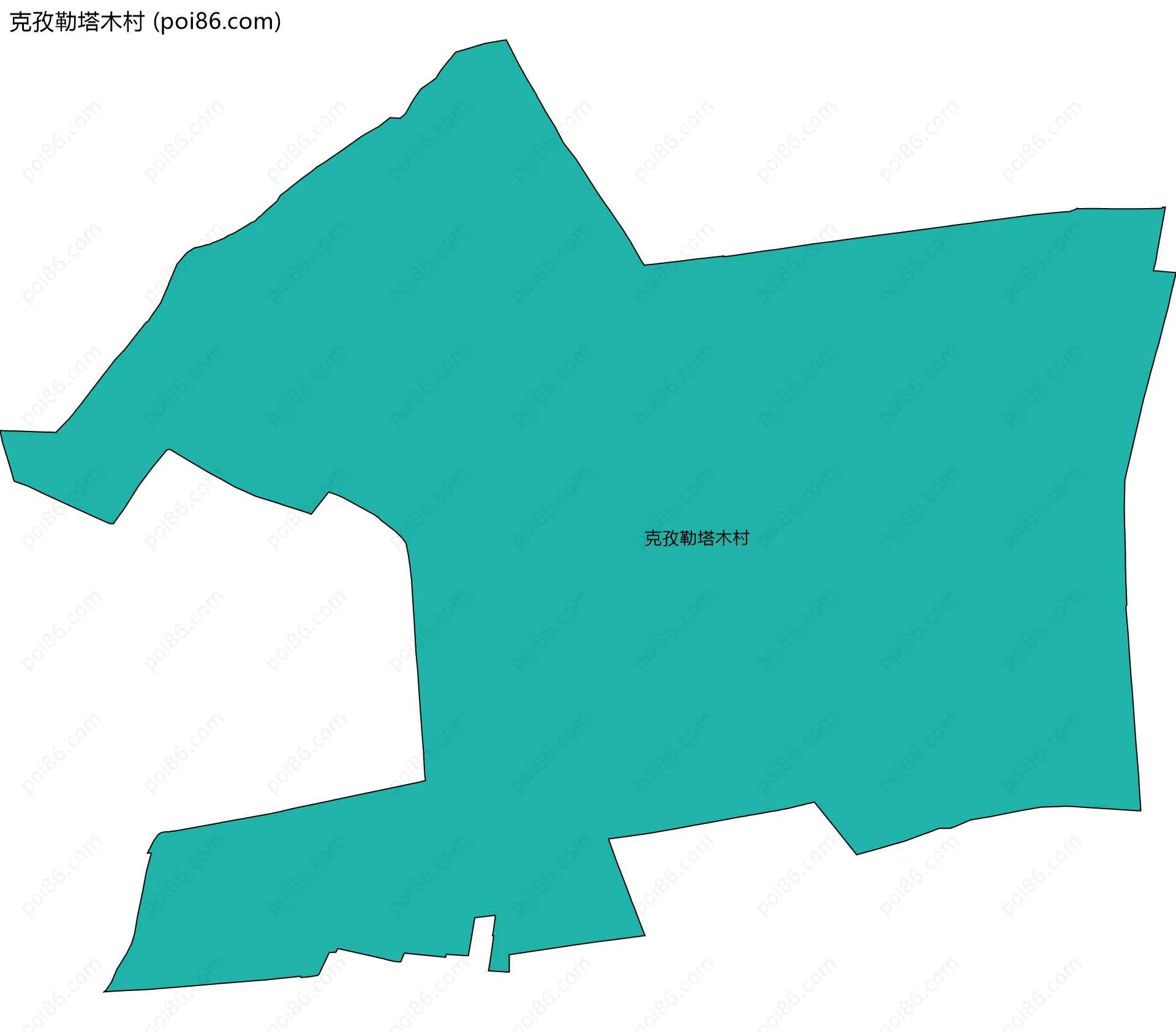 克孜勒塔木村边界地图