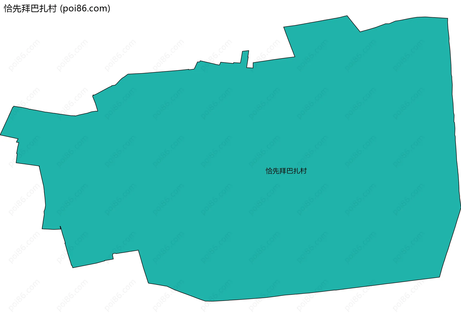 恰先拜巴扎村边界地图