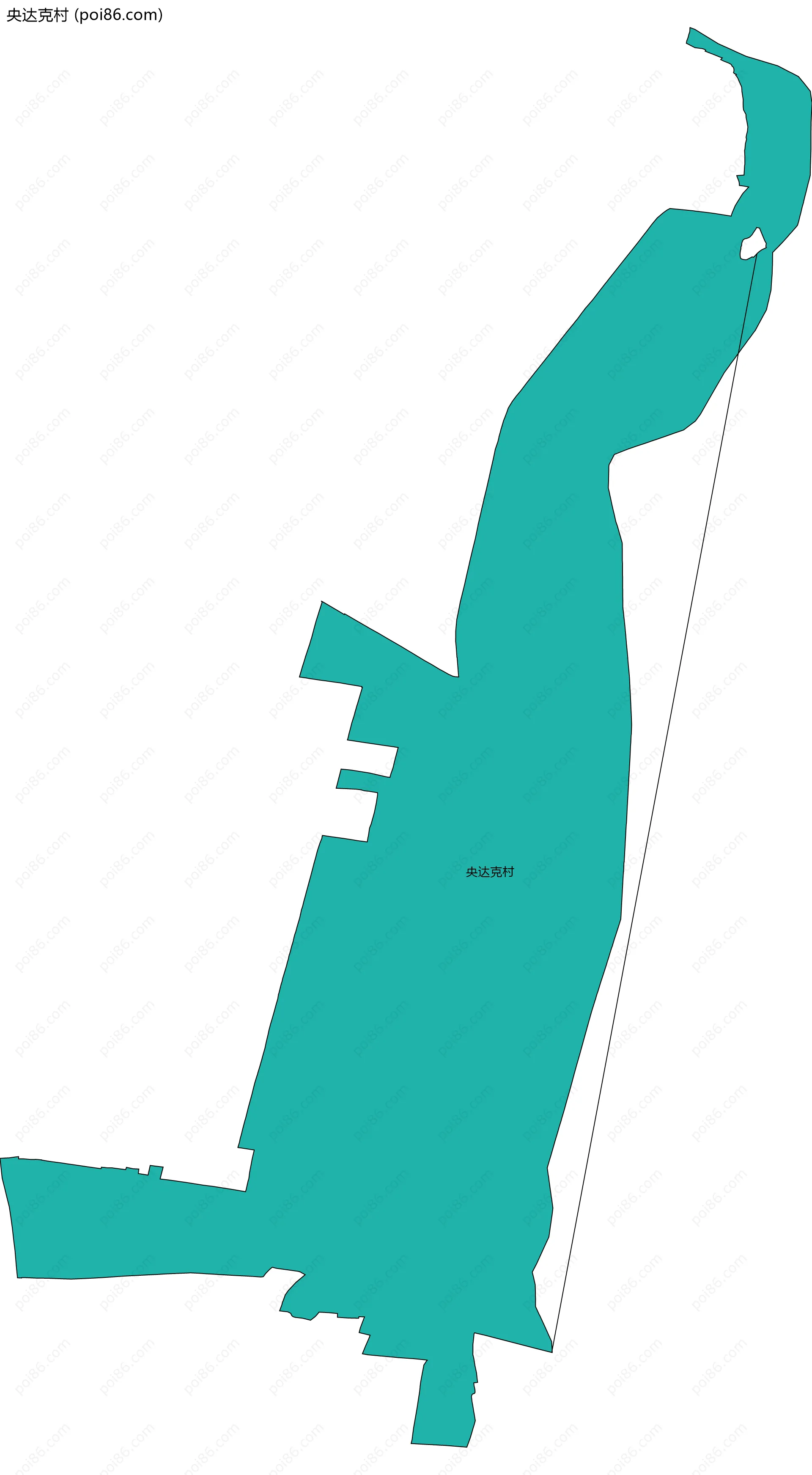 央达克村边界地图