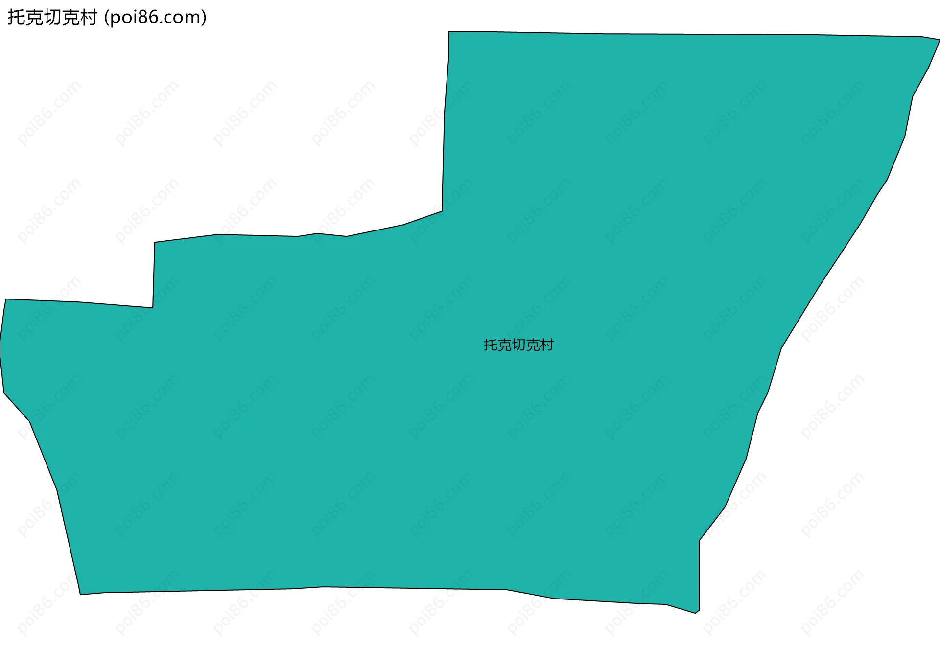 托克切克村边界地图