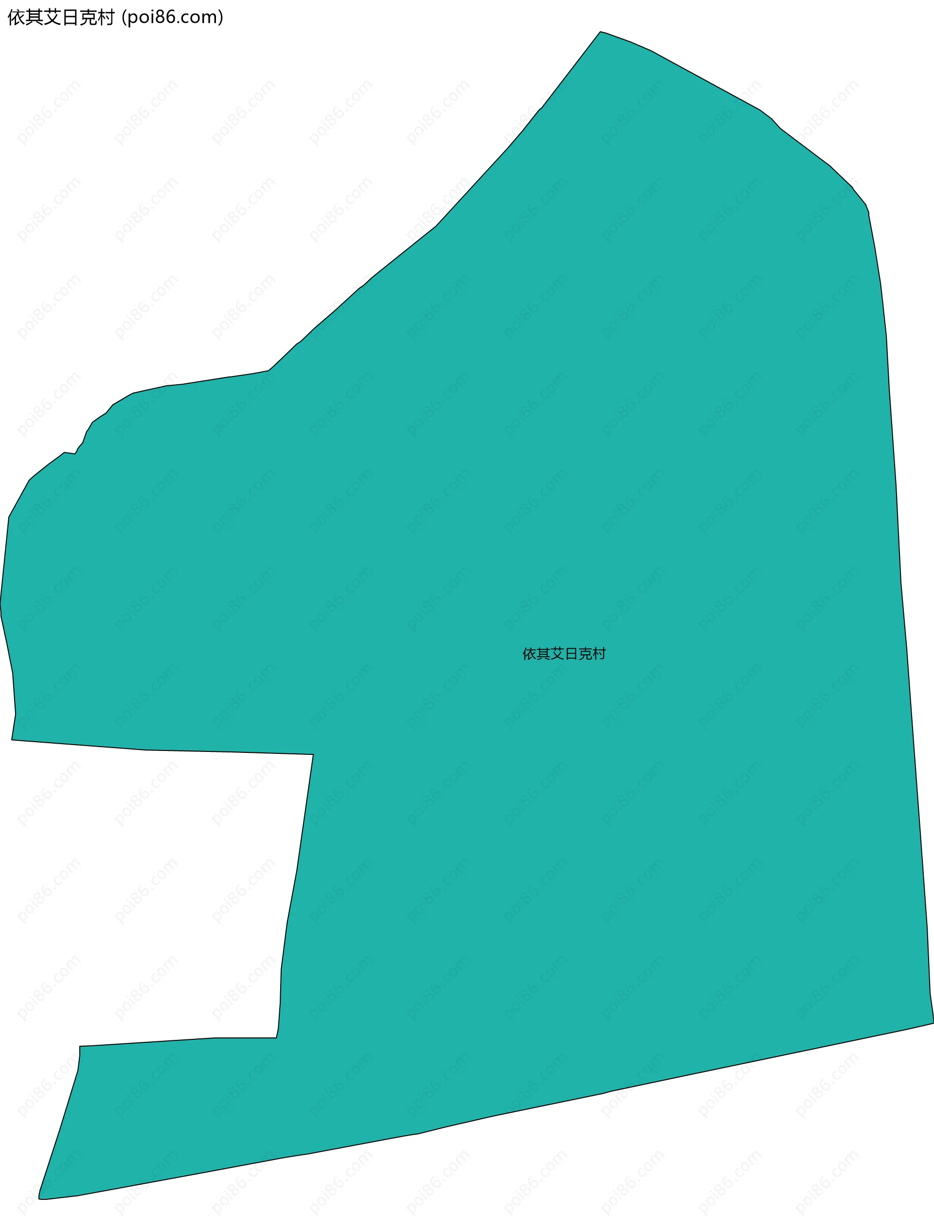 依其艾日克村边界地图