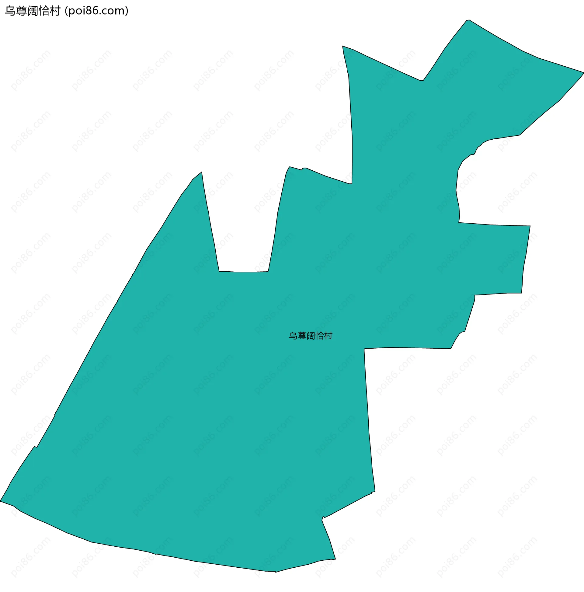 乌尊阔恰村边界地图