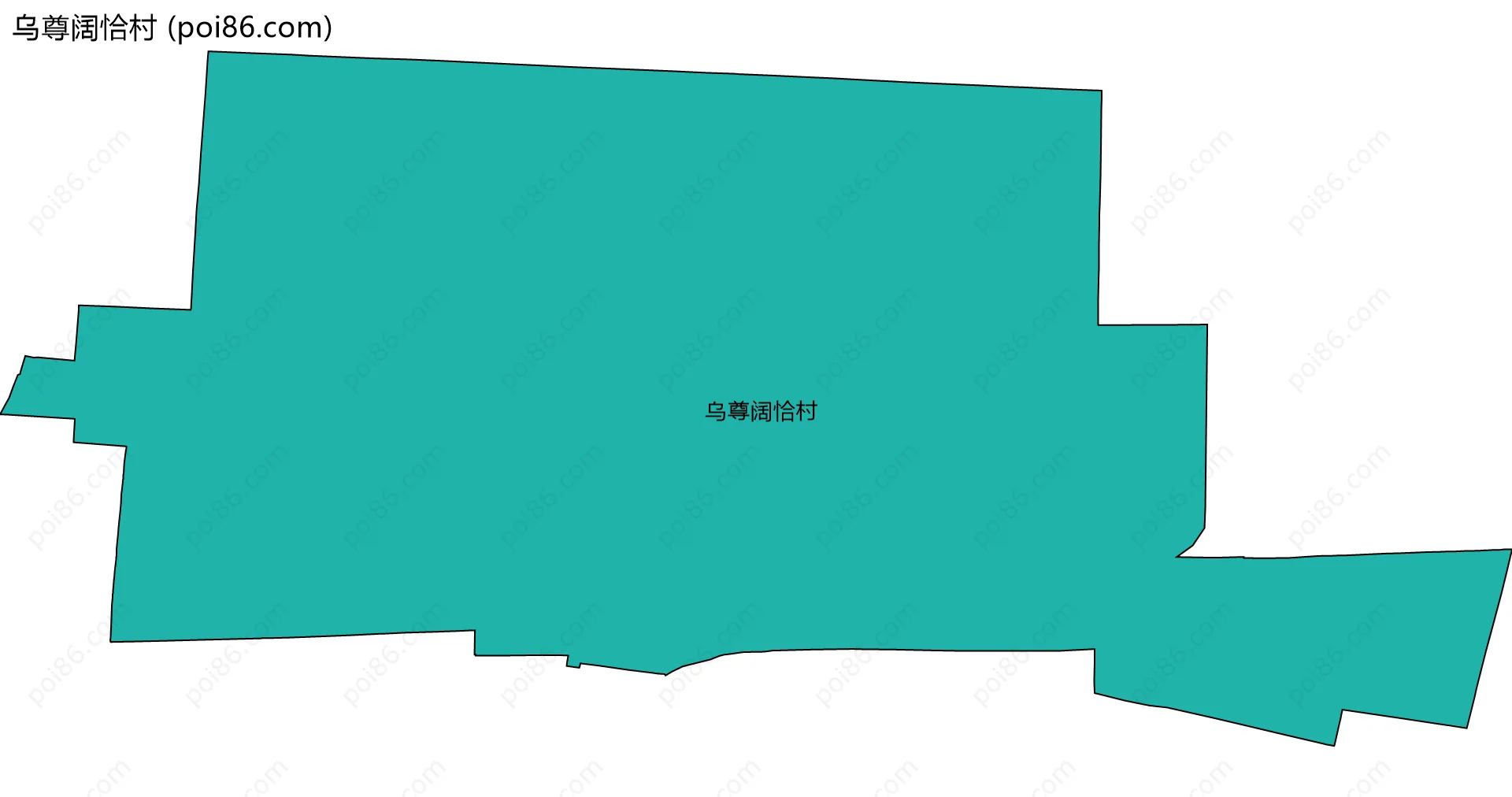 乌尊阔恰村边界地图