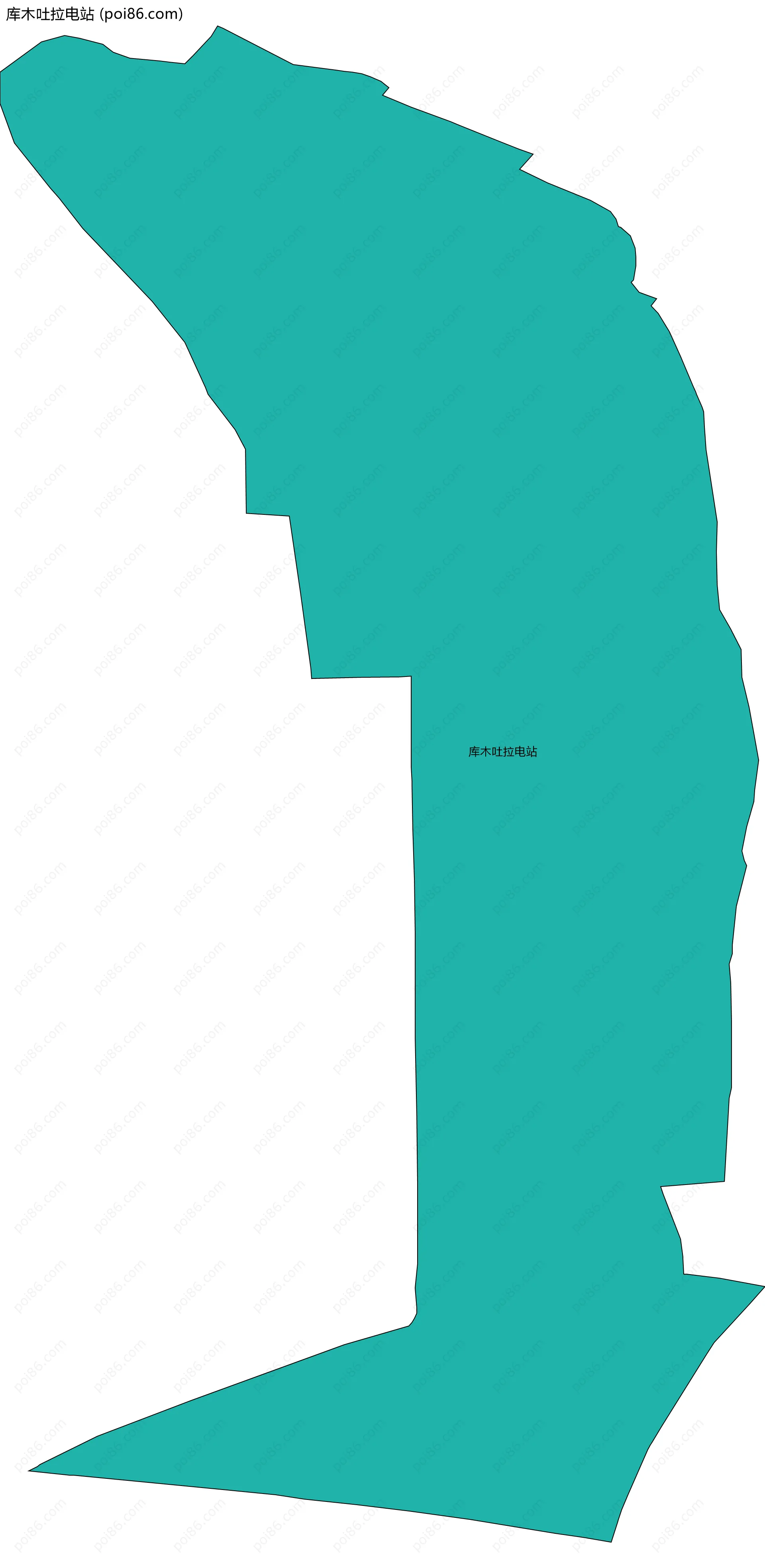 库木吐拉电站边界地图