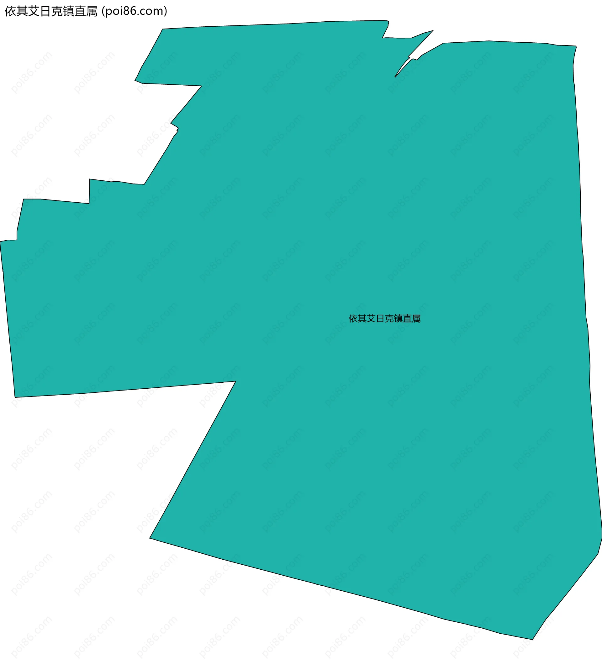 依其艾日克镇直属边界地图