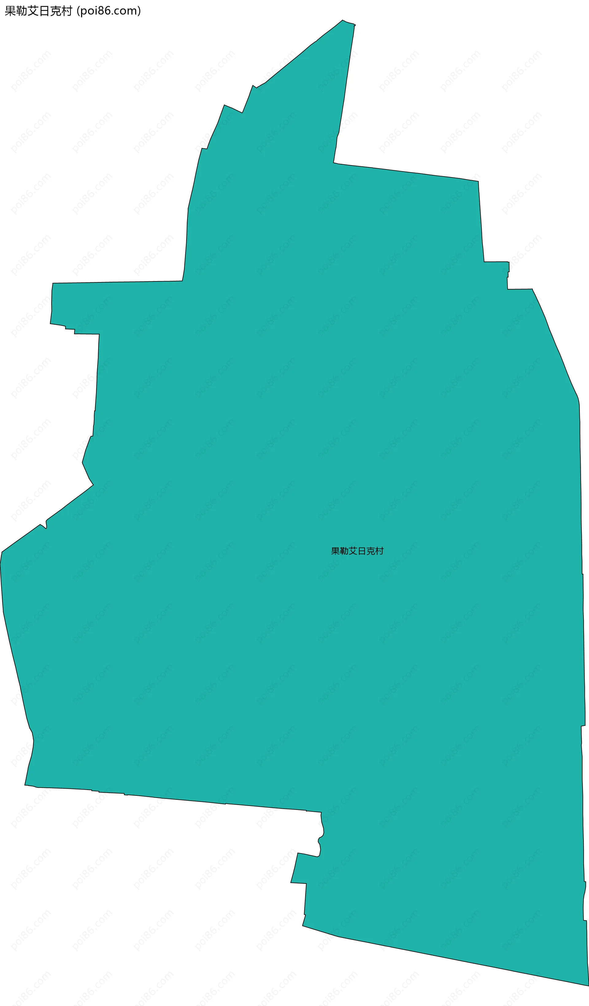 果勒艾日克村边界地图