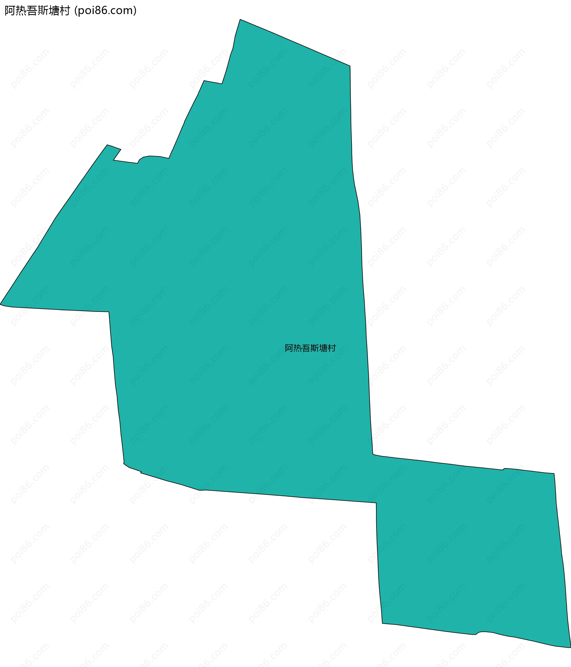 阿热吾斯塘村边界地图