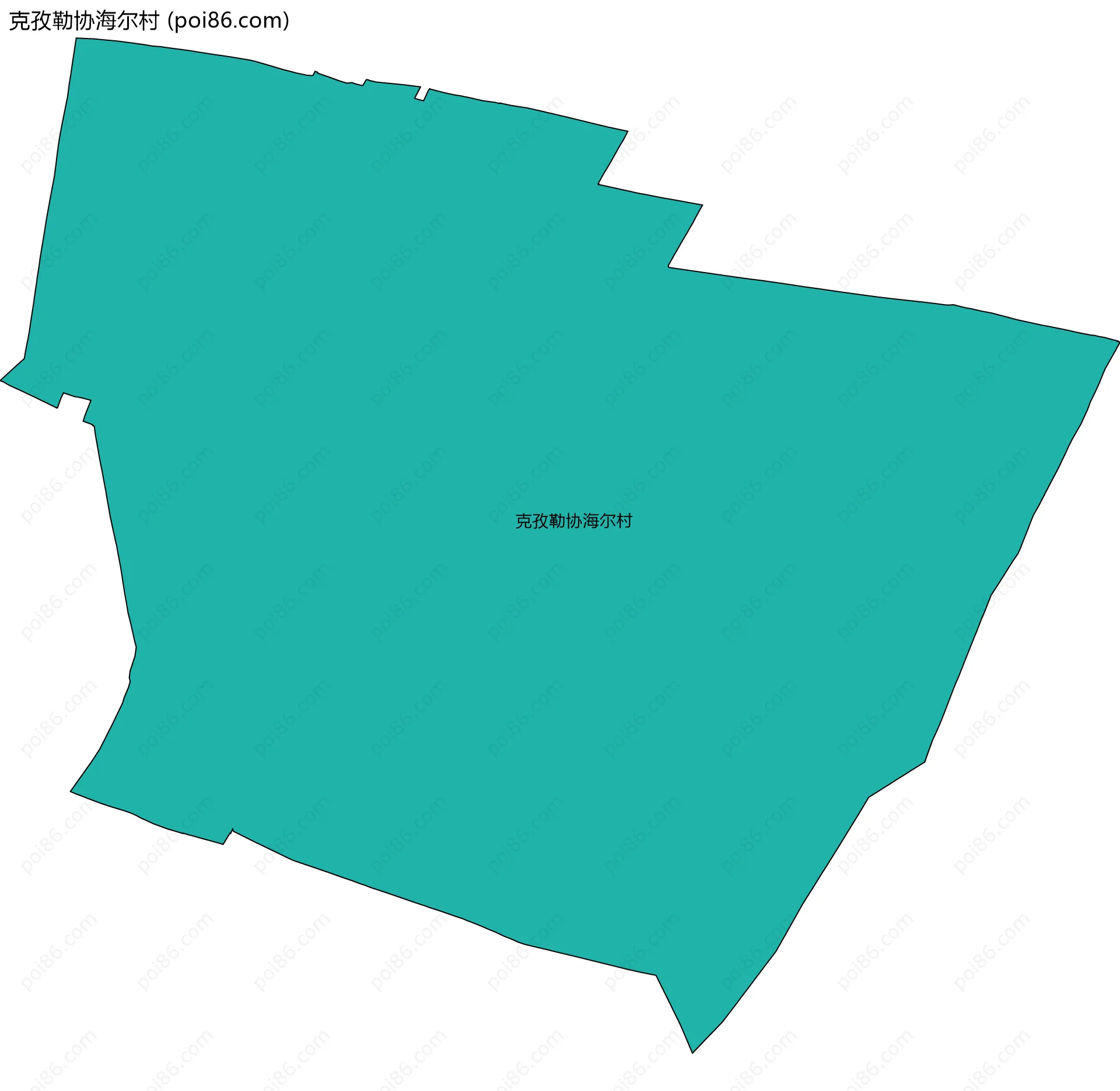 克孜勒协海尔村边界地图