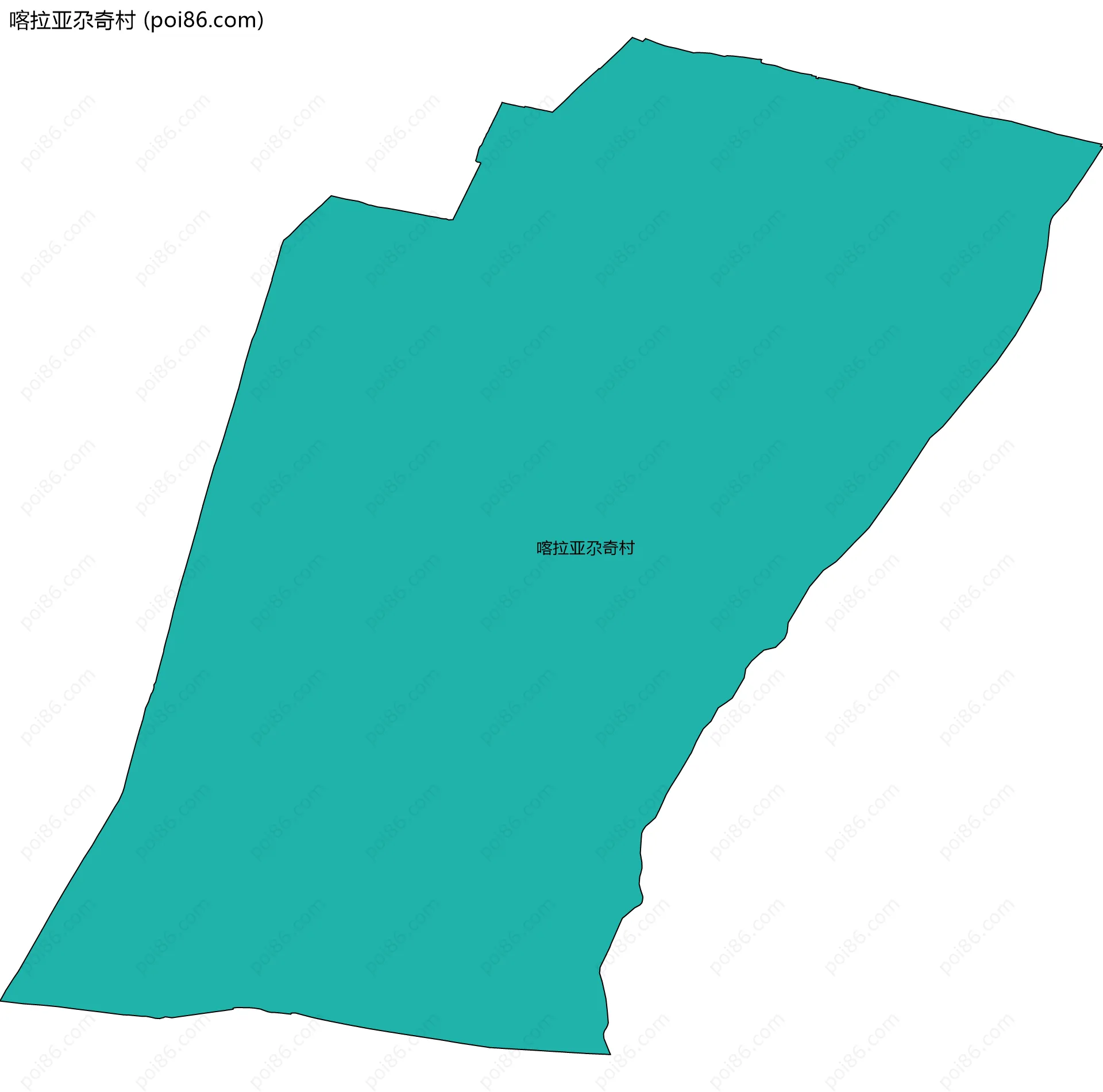 喀拉亚尕奇村边界地图