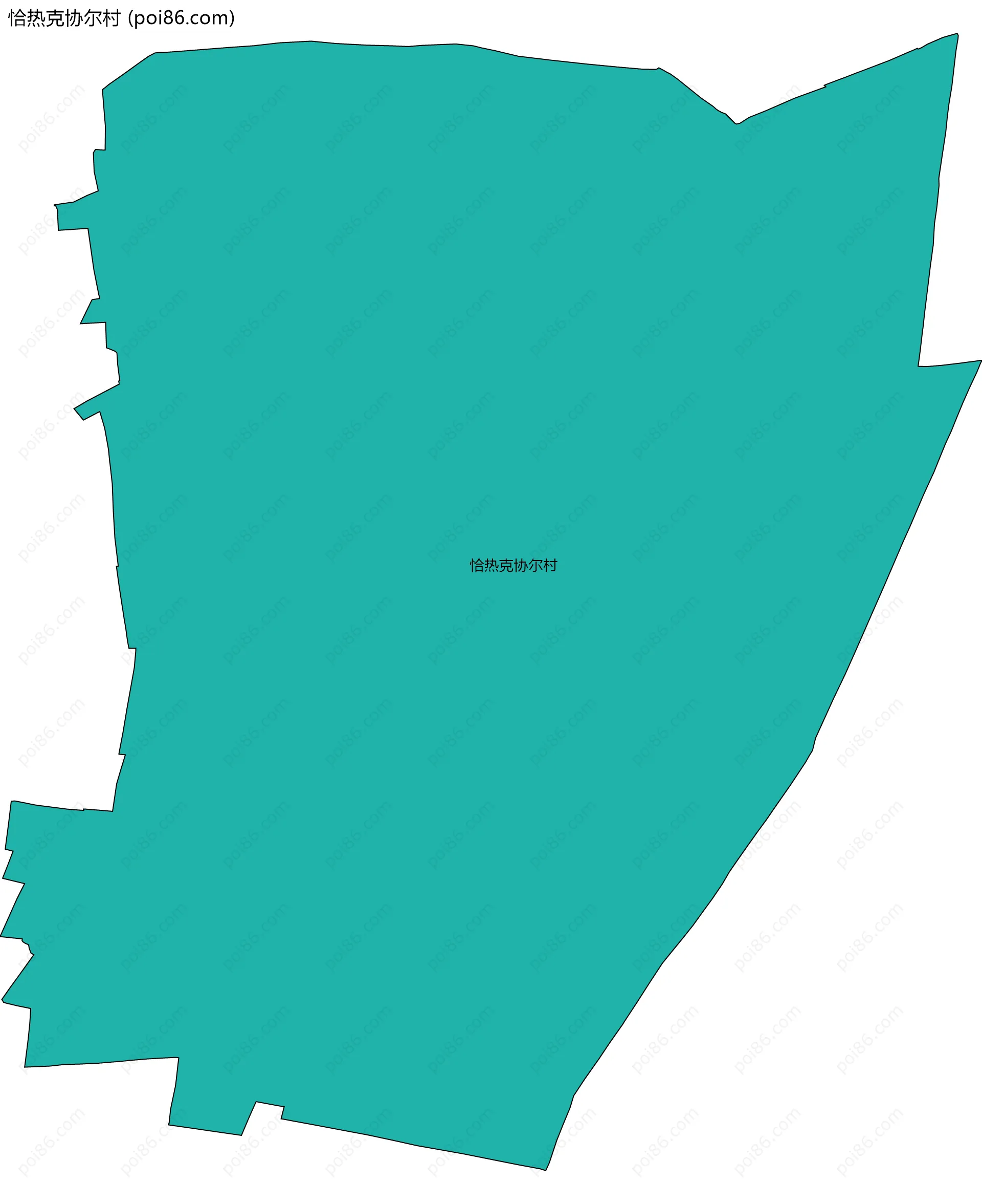 恰热克协尔村边界地图