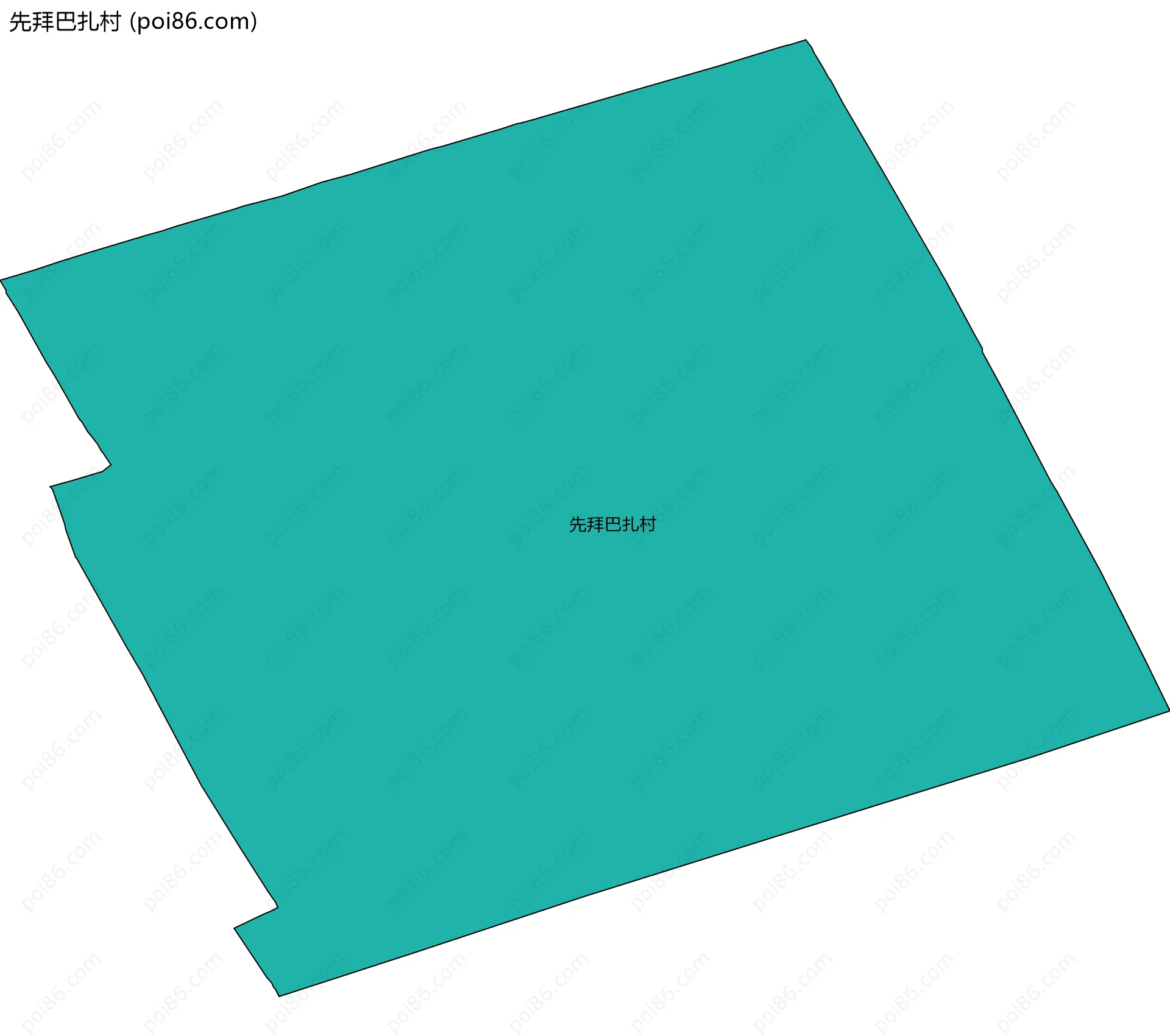 先拜巴扎村边界地图