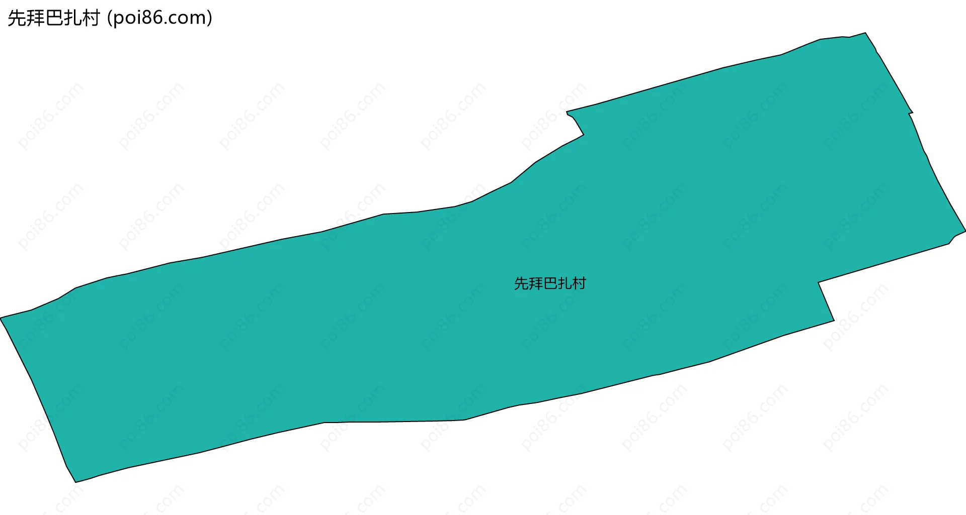 先拜巴扎村边界地图