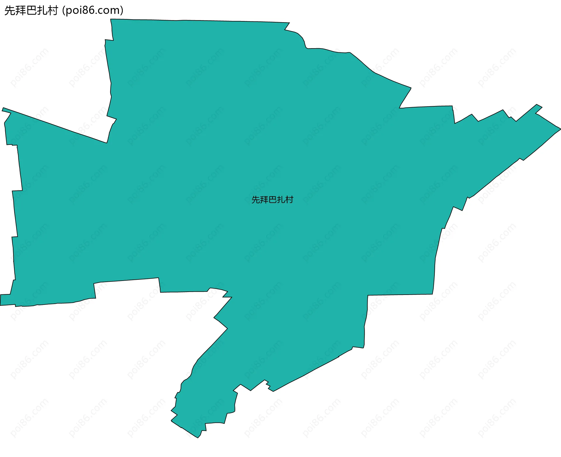 先拜巴扎村边界地图