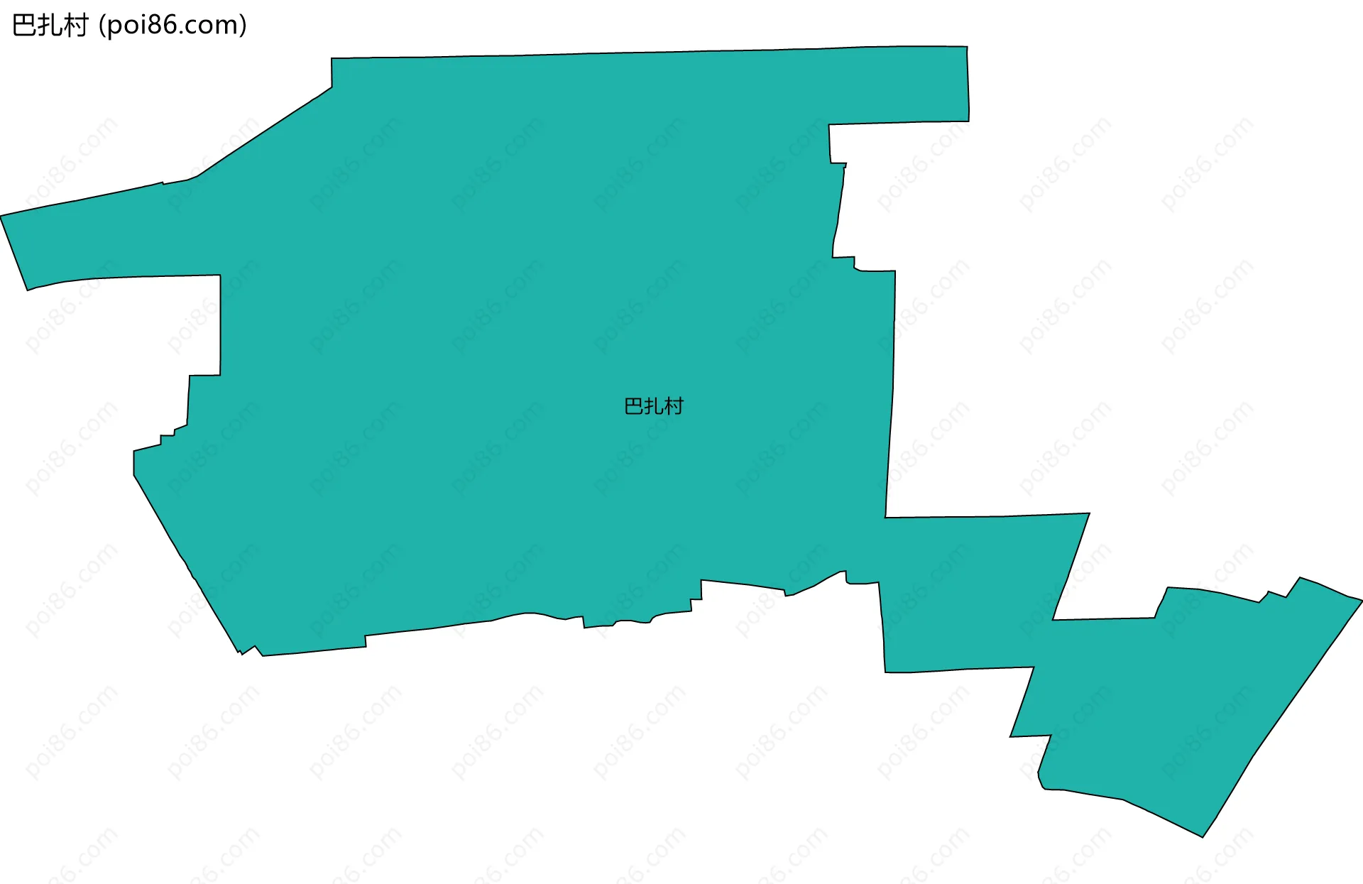 巴扎村边界地图