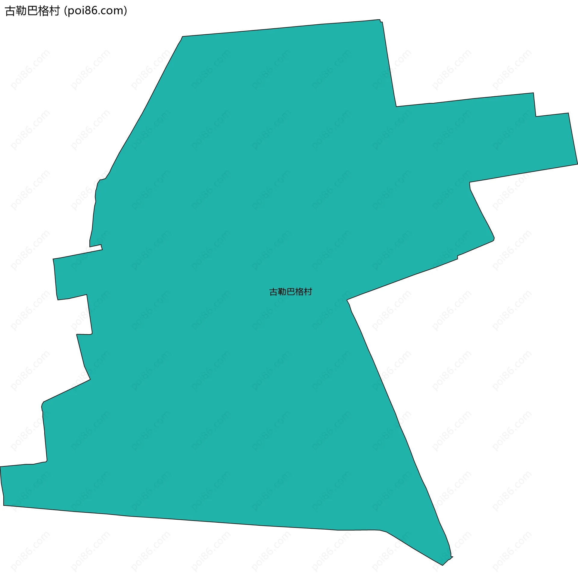 古勒巴格村边界地图