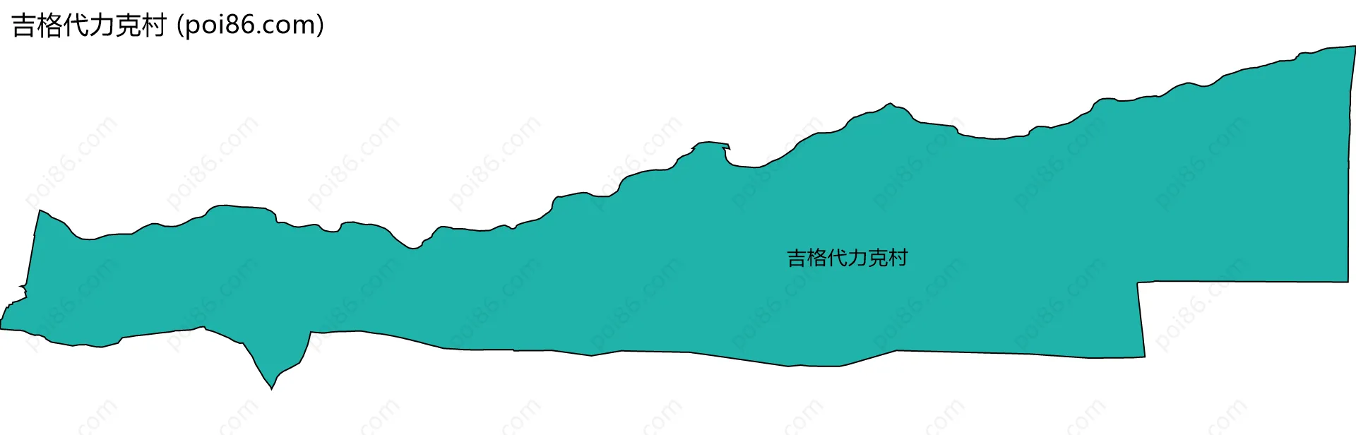 吉格代力克村边界地图