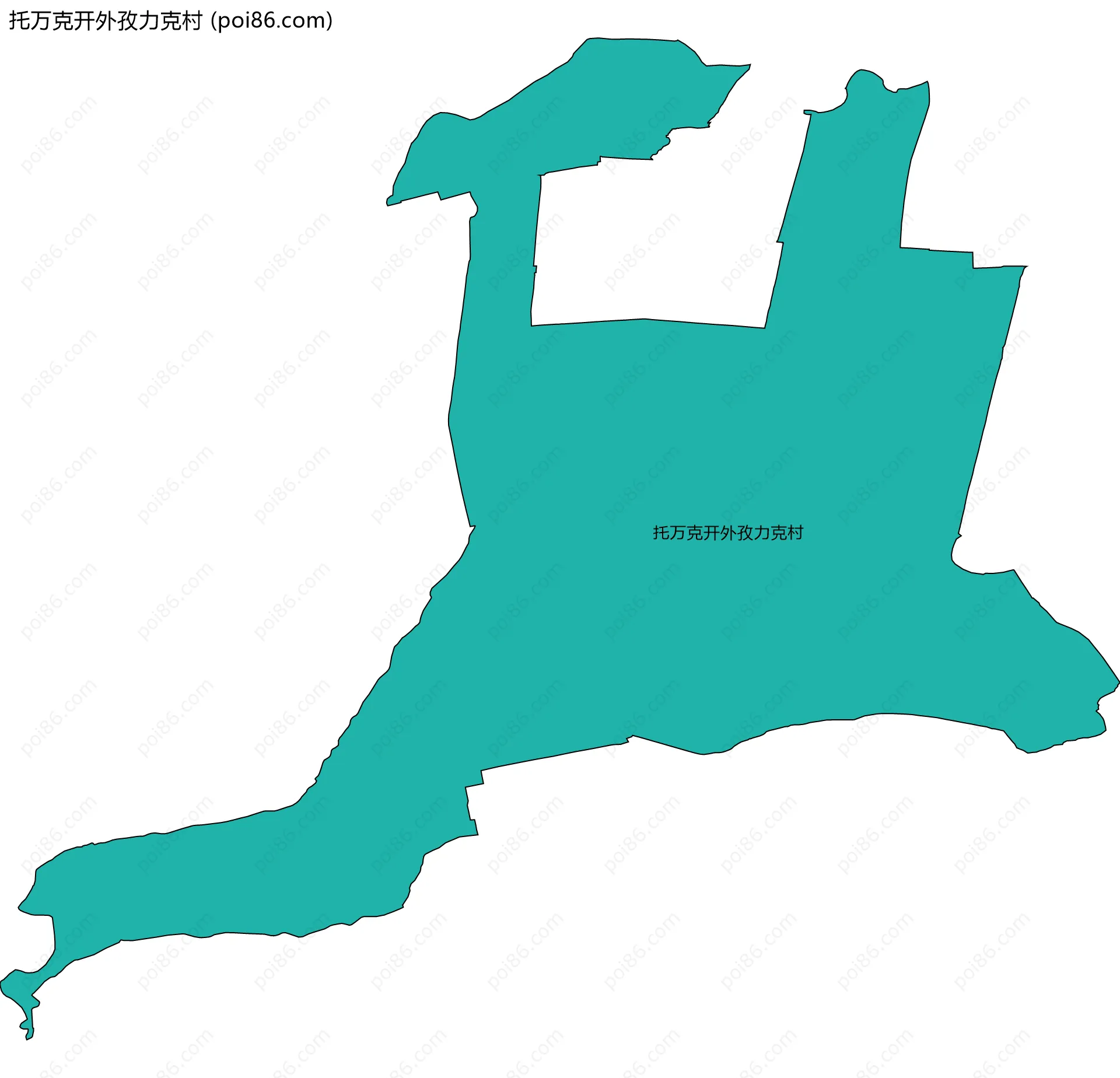 托万克开外孜力克村边界地图