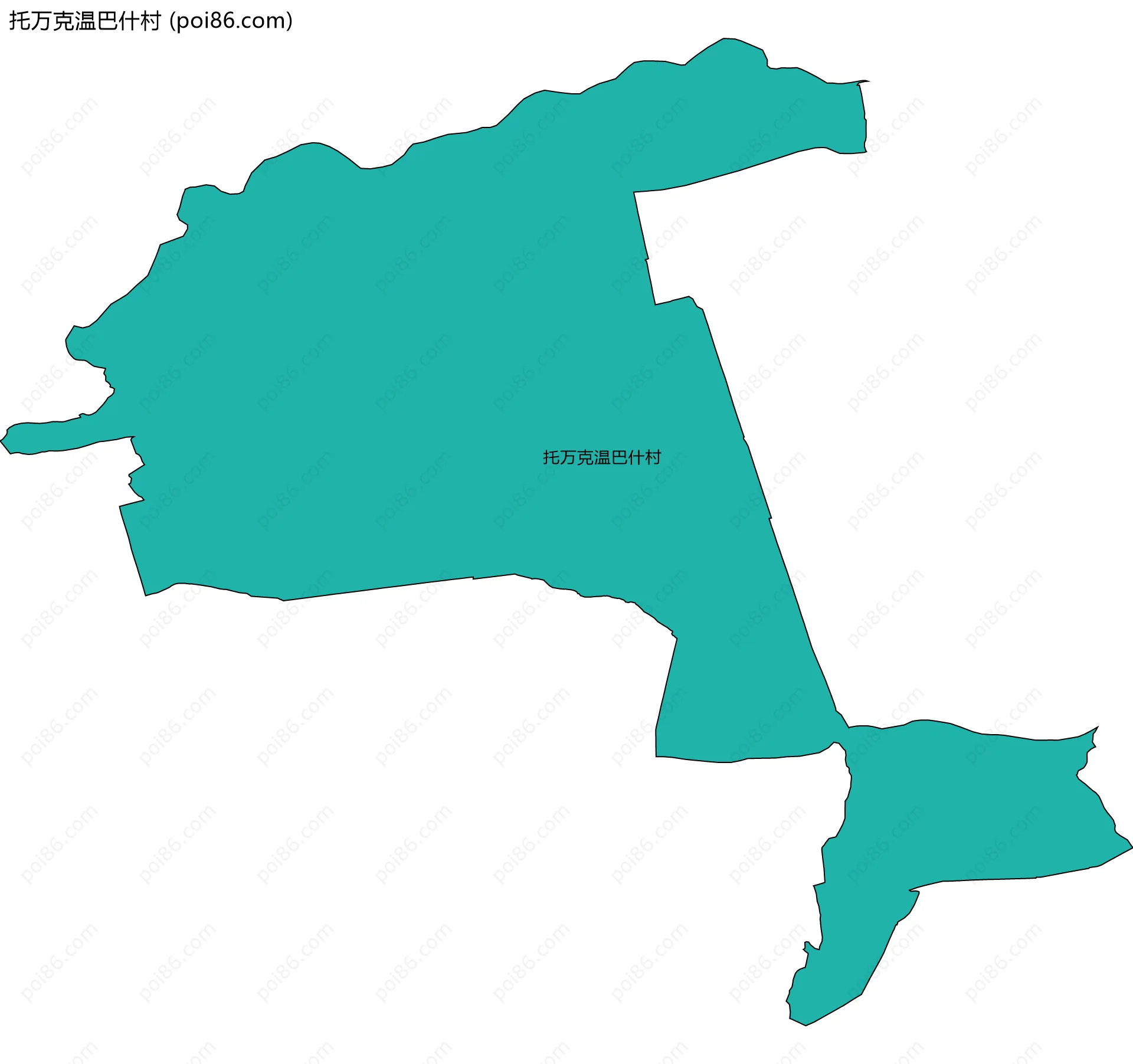 托万克温巴什村边界地图