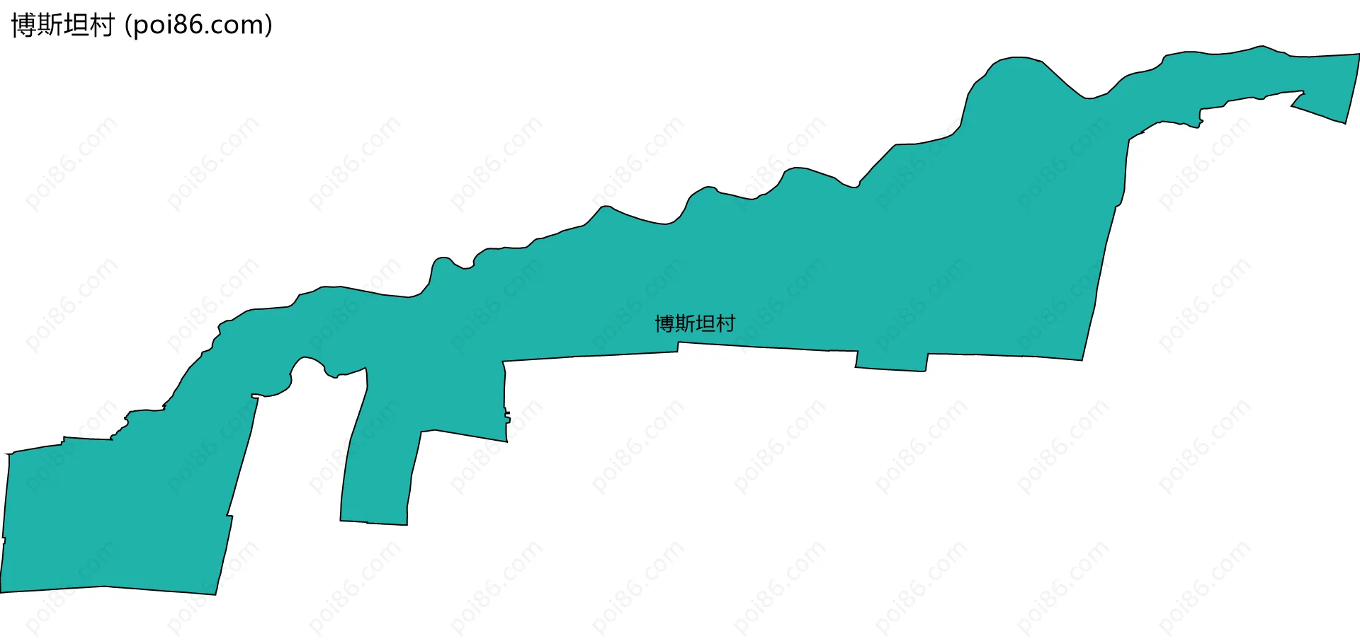 博斯坦村边界地图