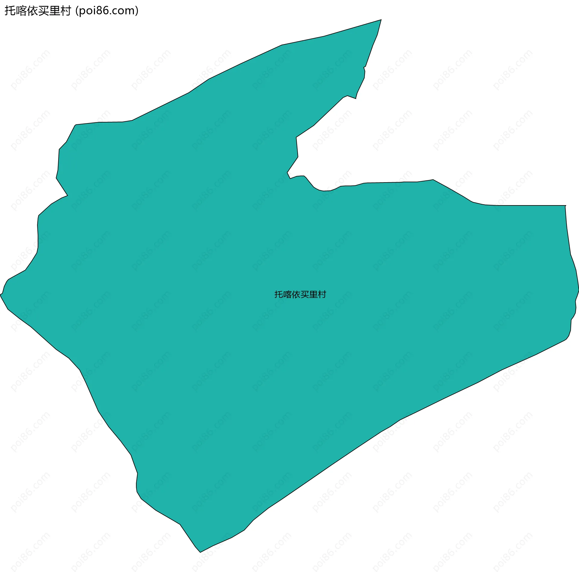 托喀依买里村边界地图
