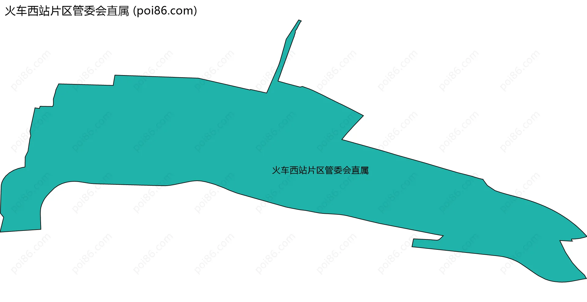 火车西站片区管委会直属边界地图