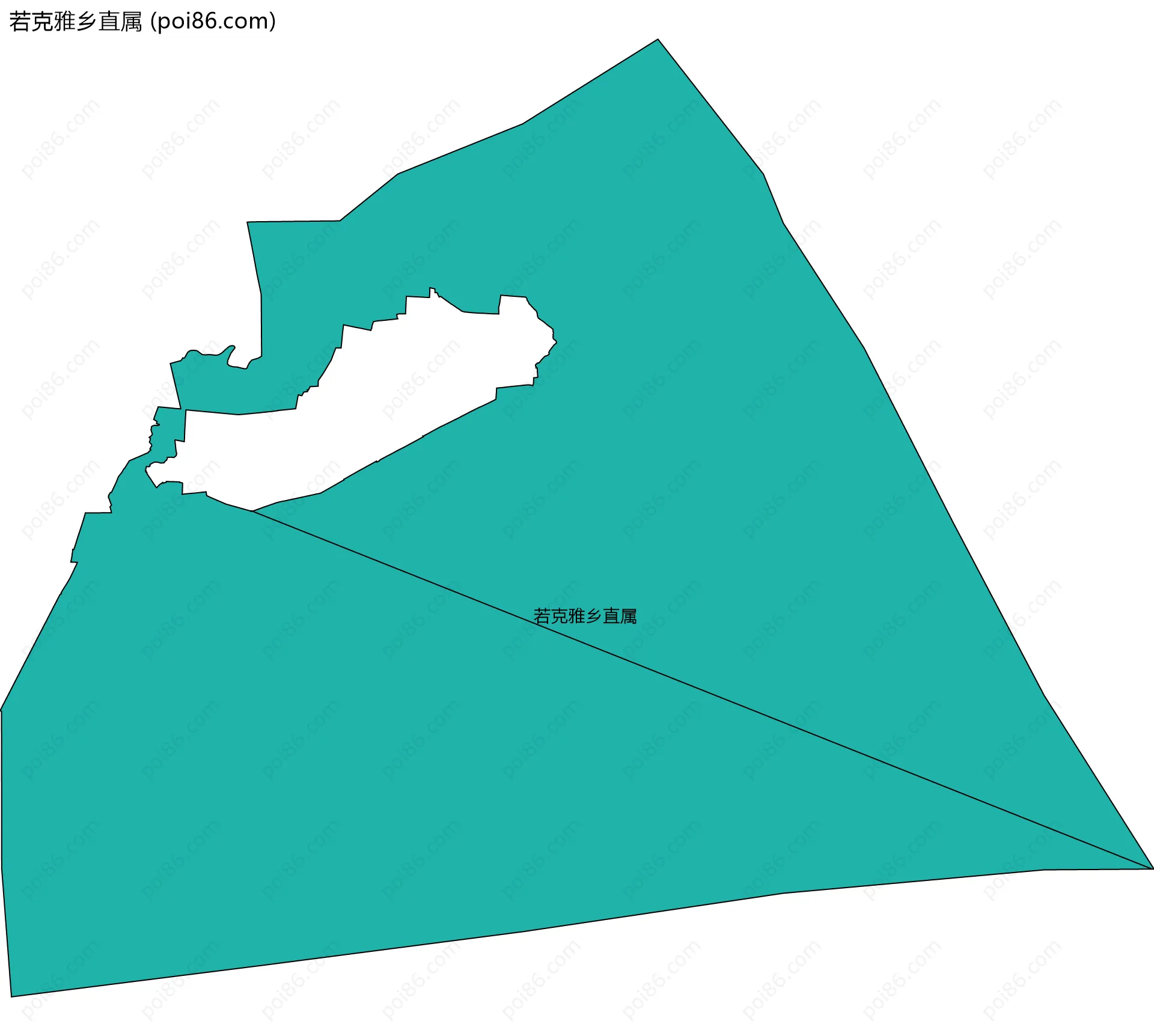 若克雅乡直属边界地图