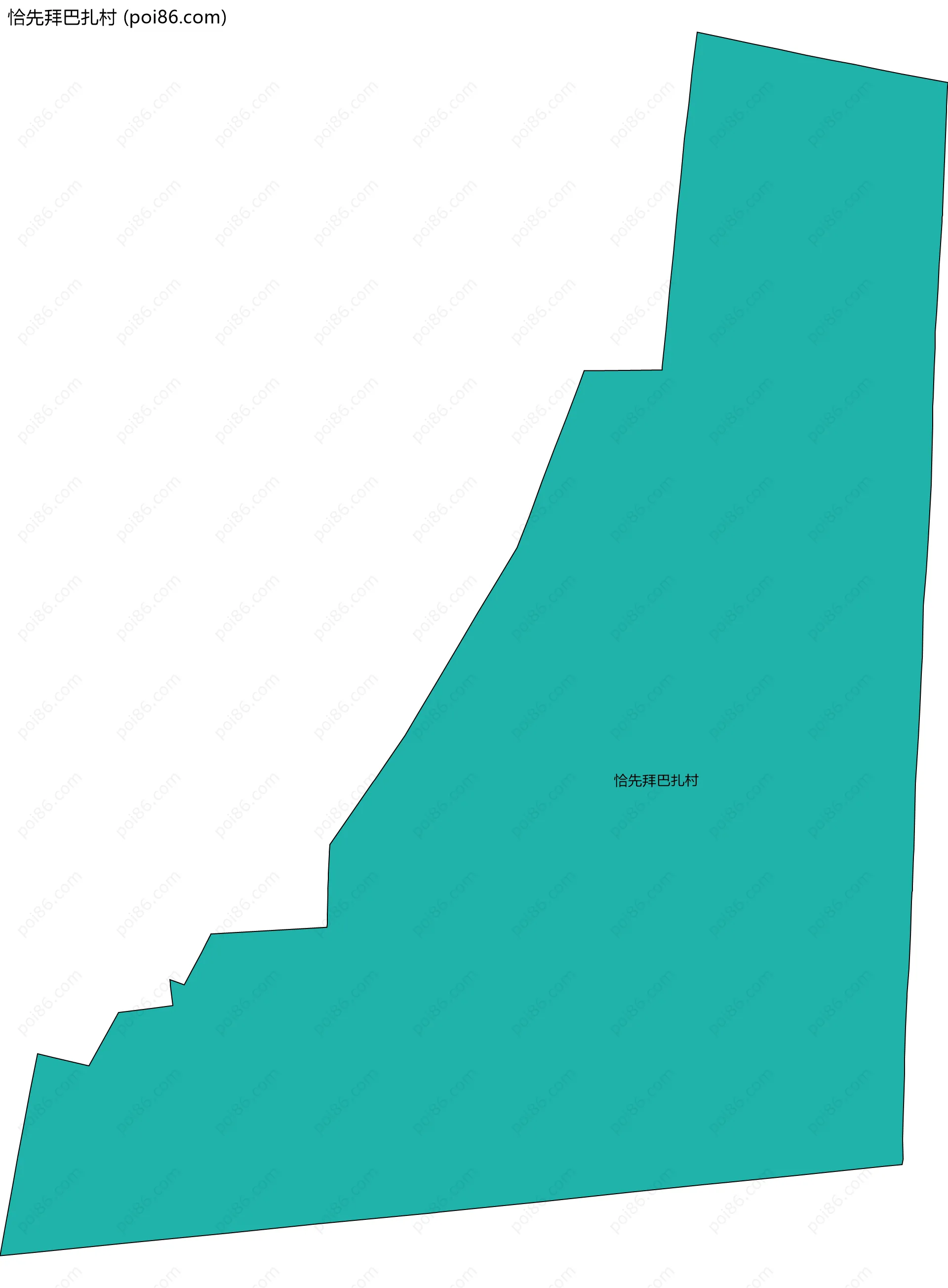 恰先拜巴扎村边界地图
