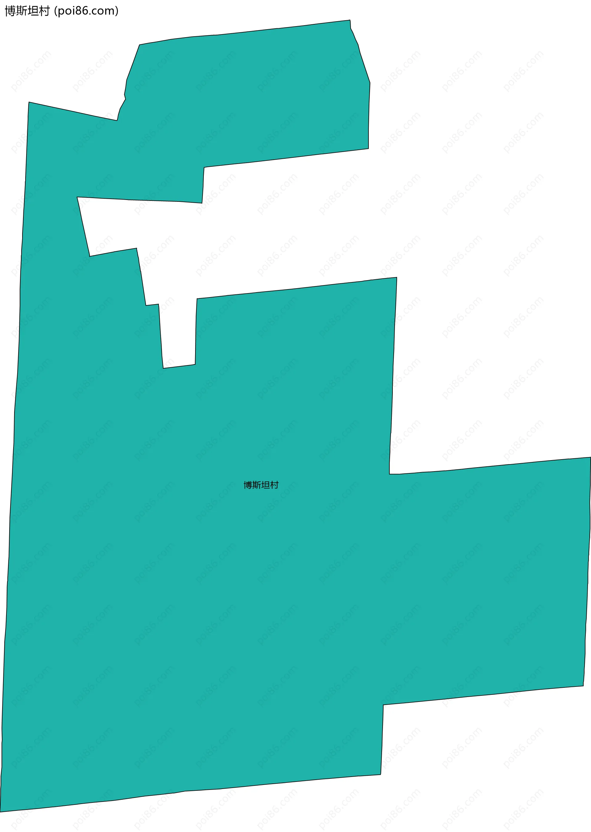 博斯坦村边界地图