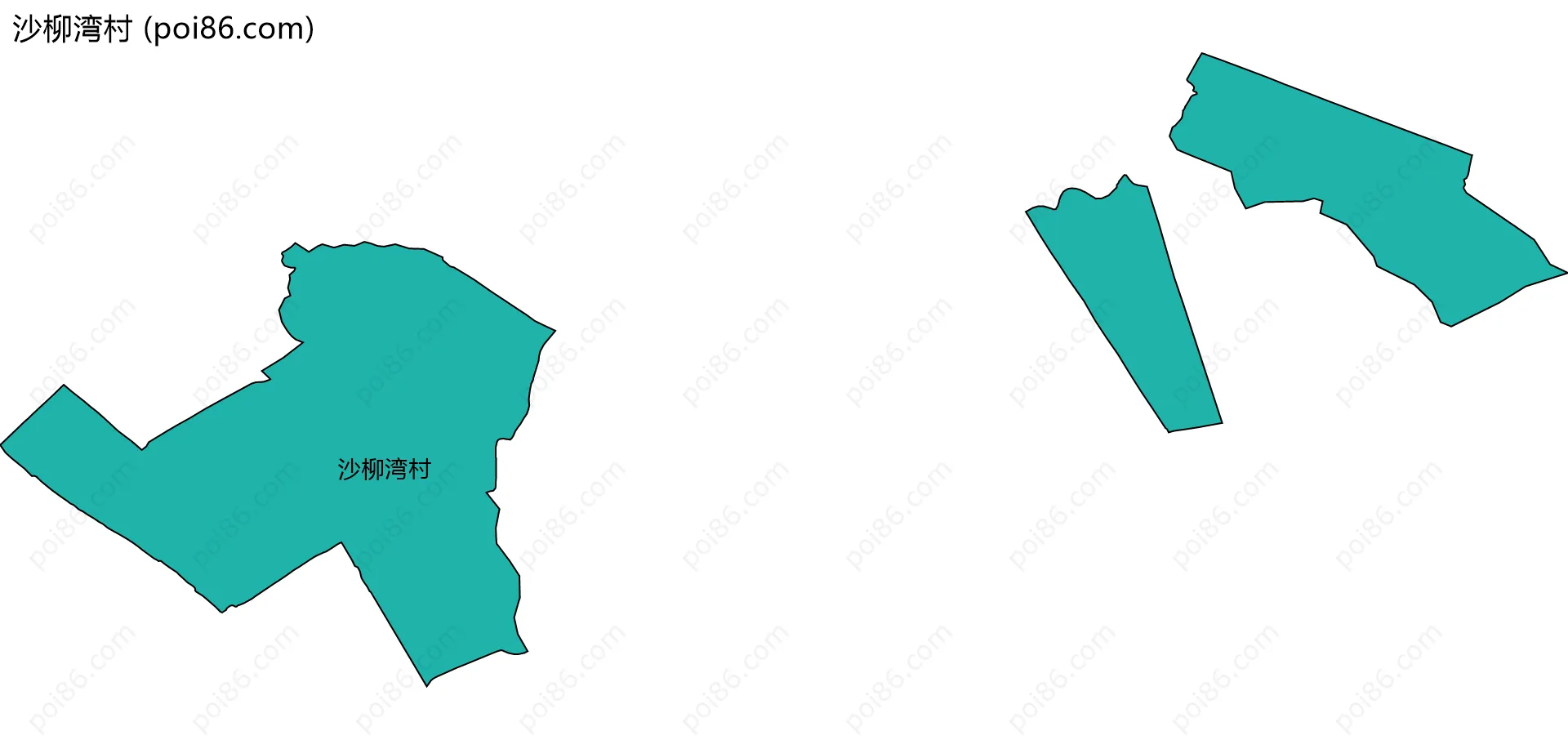 沙柳湾村边界地图