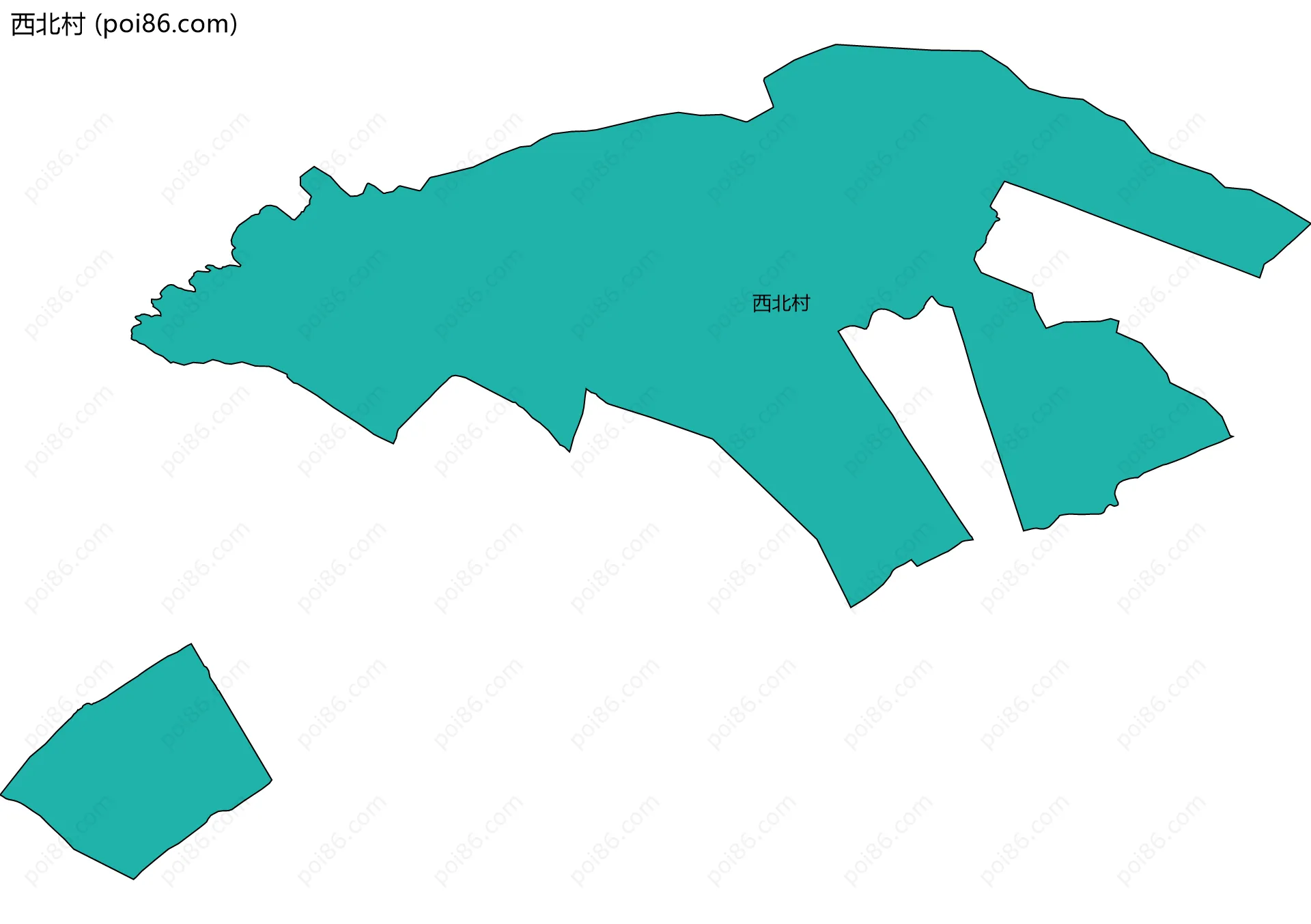 西北村边界地图