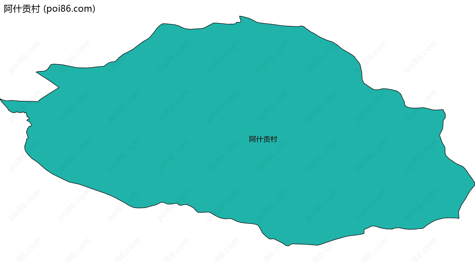 阿什贡村边界地图