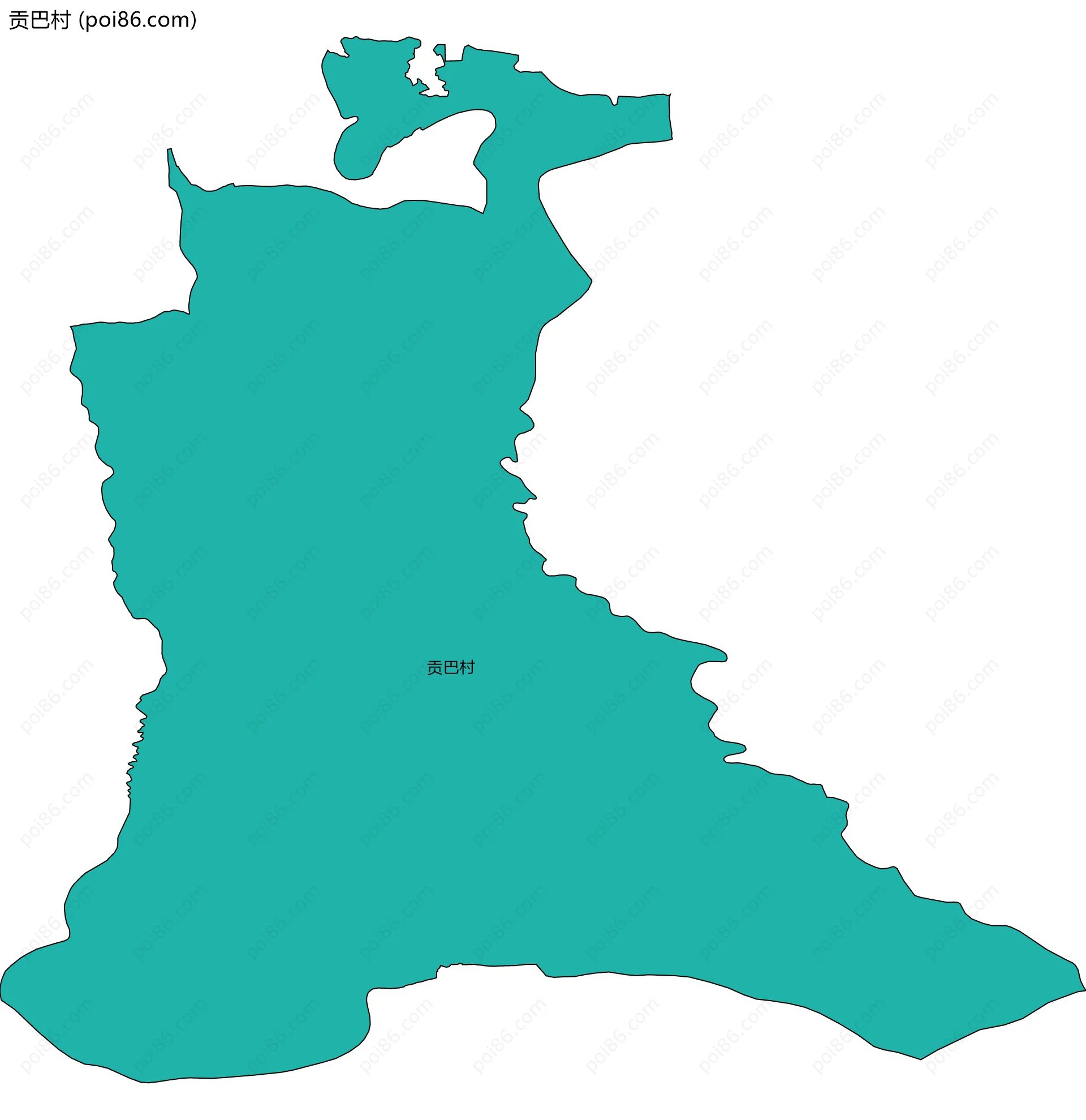 贡巴村边界地图