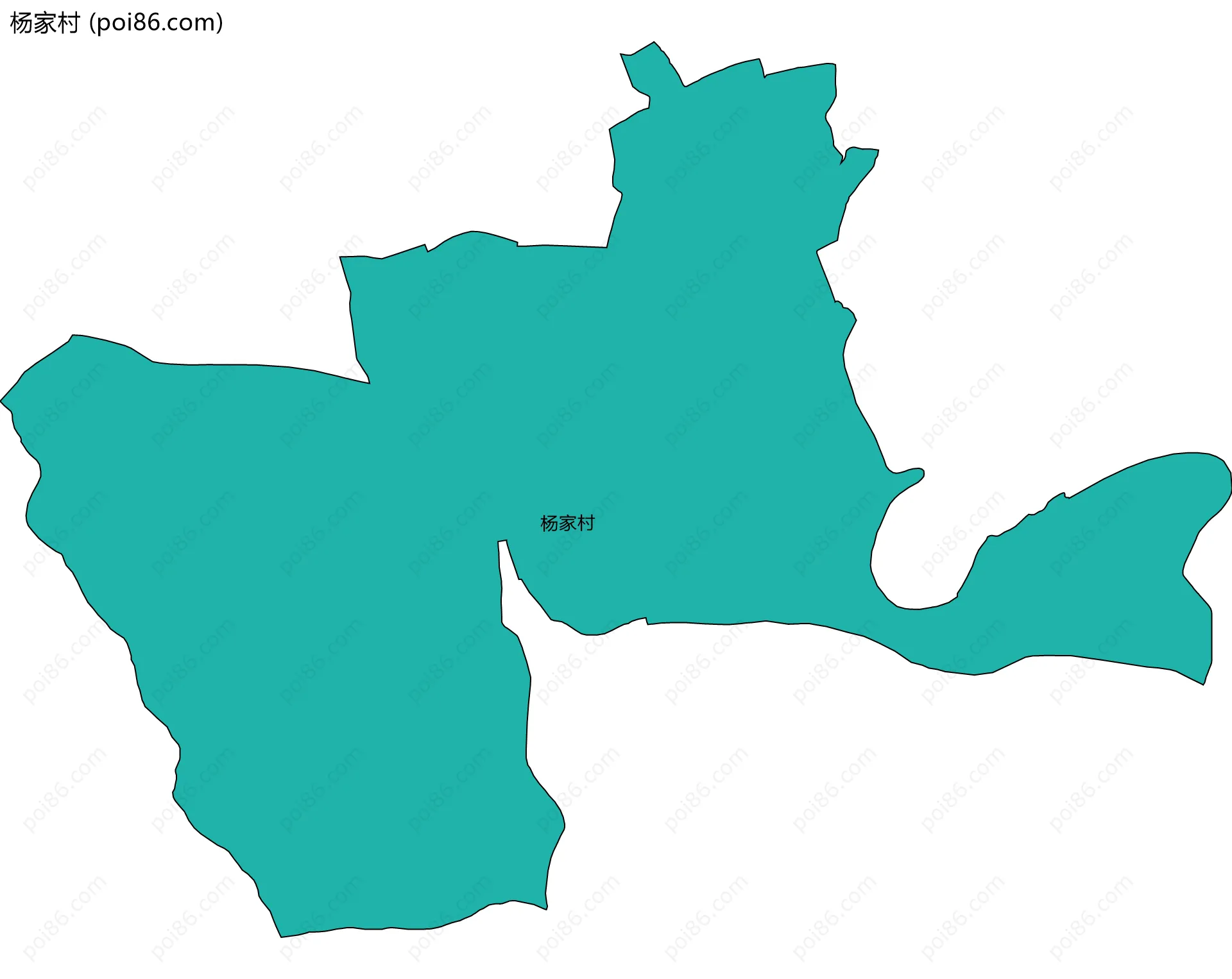 杨家村边界地图